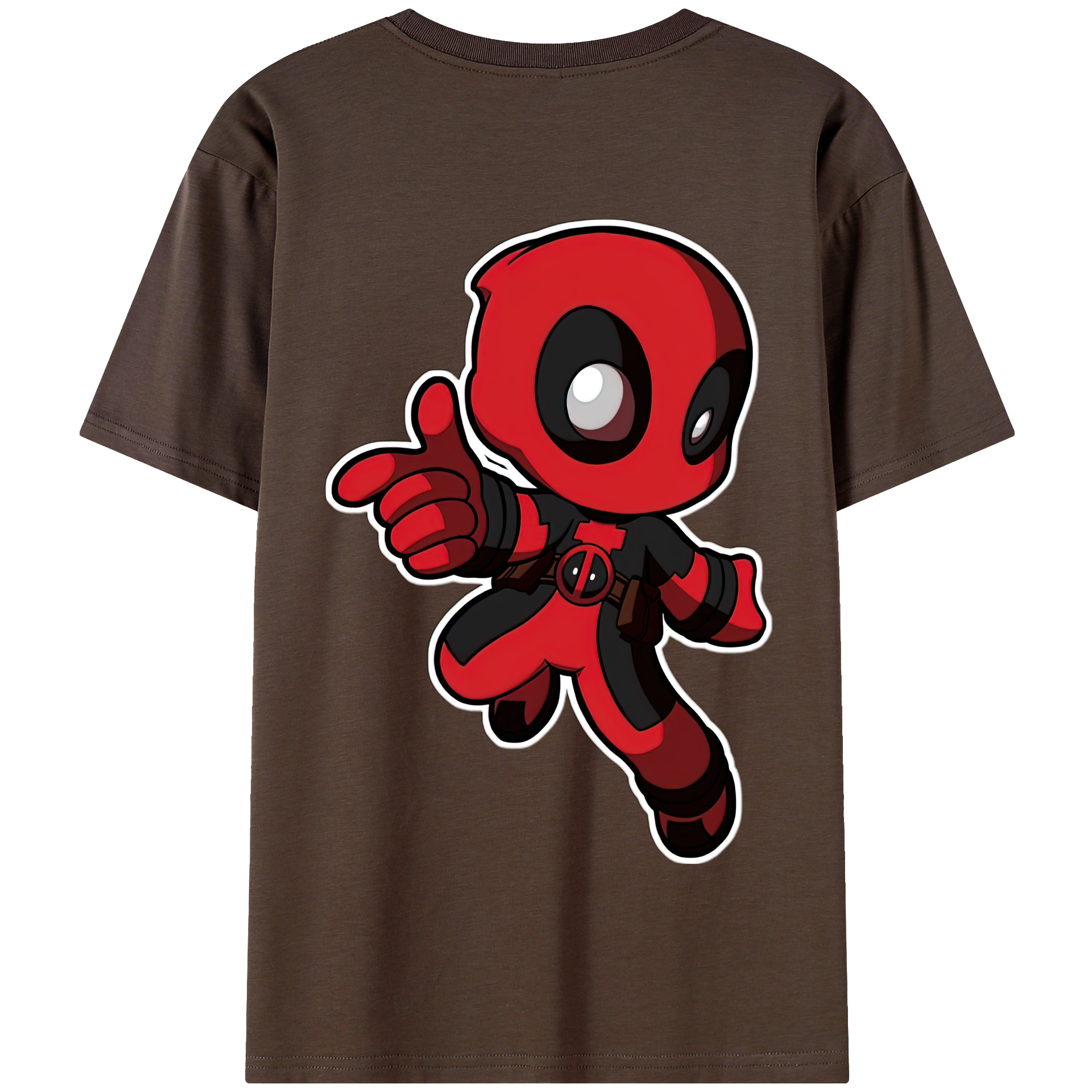（画像用） Deadpool デッドプール 綿100％半袖Tシャツ（背面プリント）