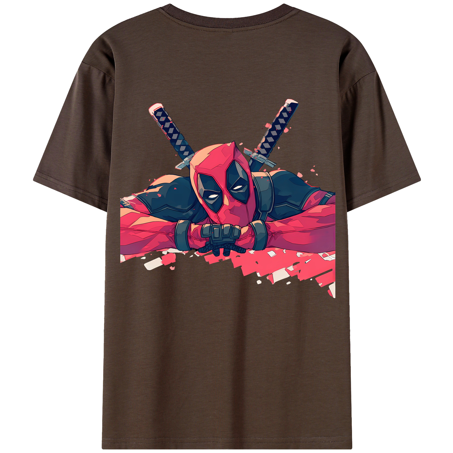 （画像用） Deadpool デッドプール 綿100％半袖Tシャツ（背面プリント）