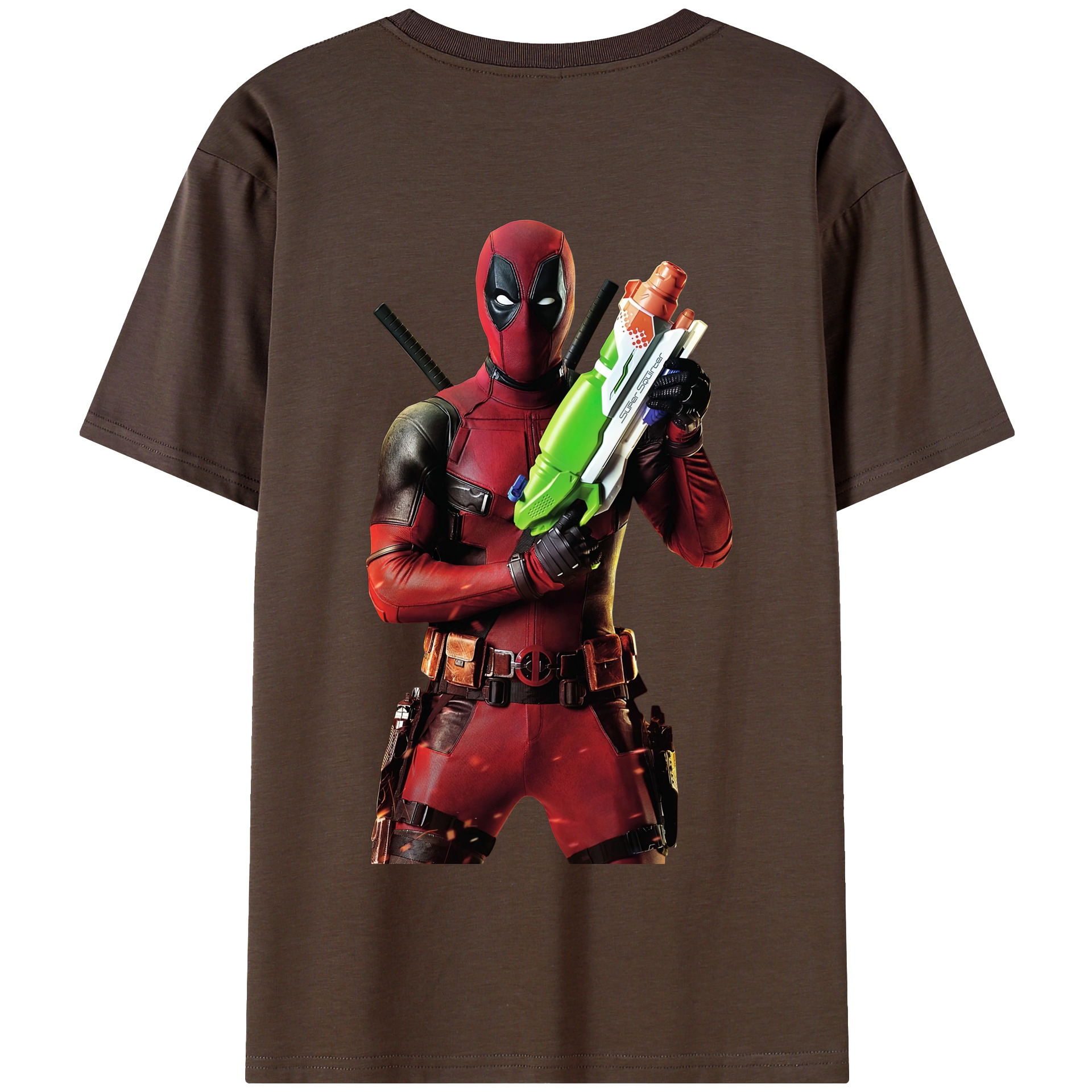 （画像用） Deadpool デッドプール 綿100％半袖Tシャツ（背面プリント）