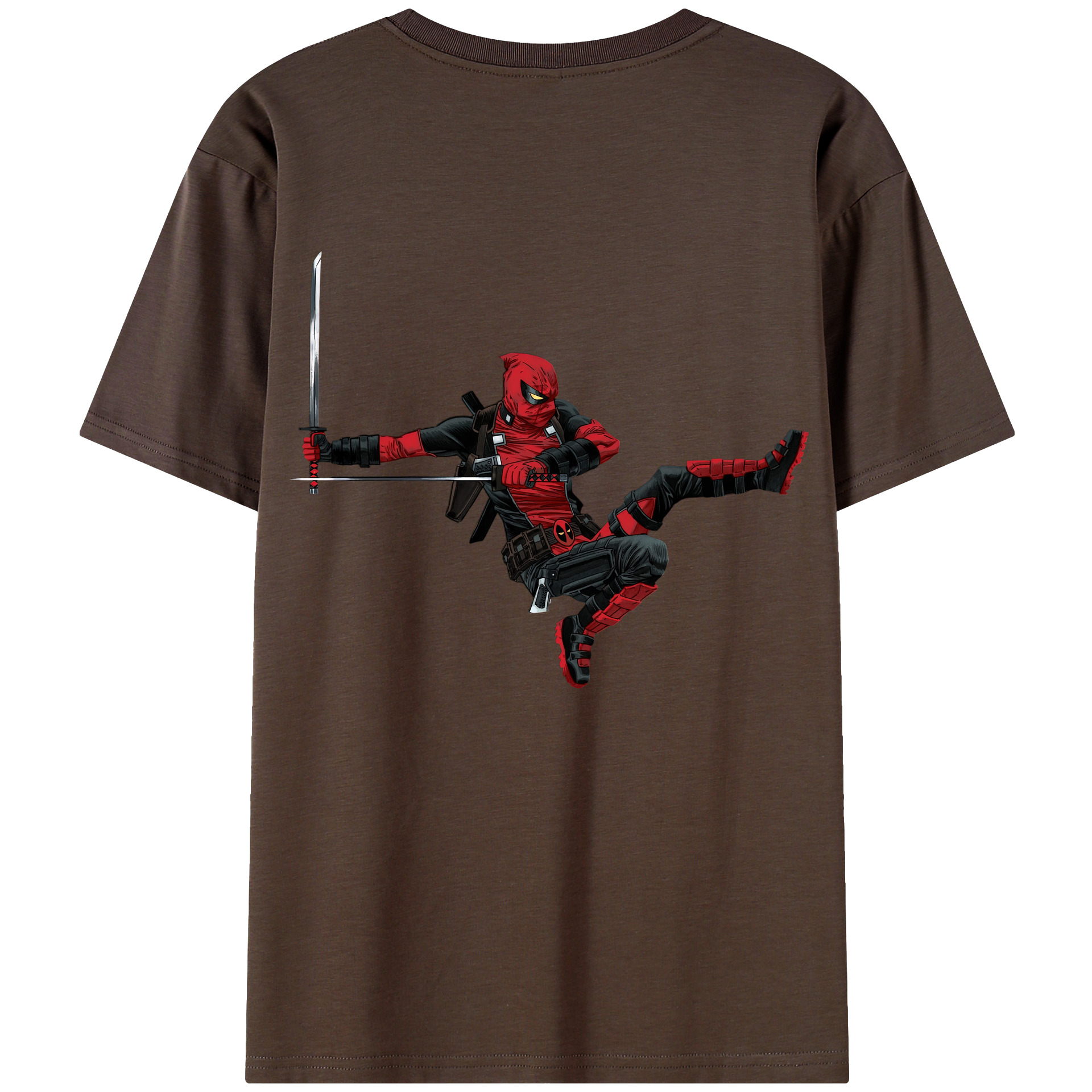 （画像用） Deadpool デッドプール 綿100％半袖Tシャツ（背面プリント）