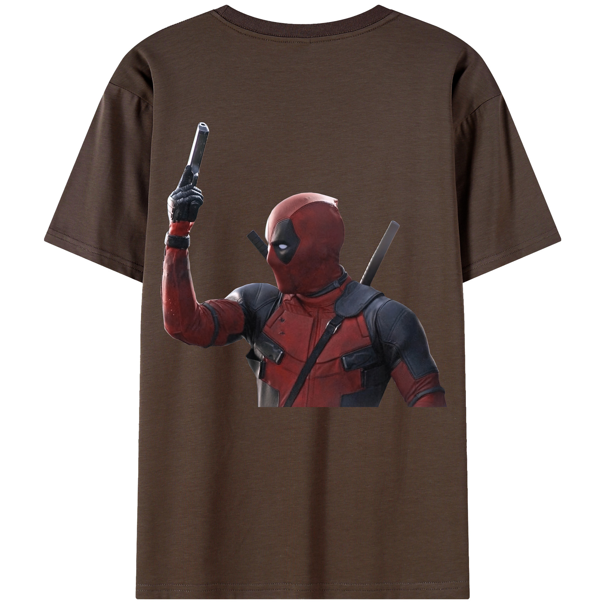 （画像用） Deadpool デッドプール 綿100％半袖Tシャツ（背面プリント）