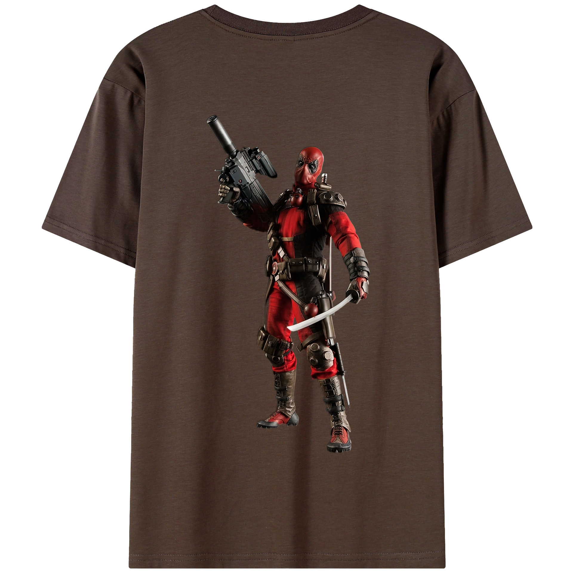 （画像用） Deadpool デッドプール 綿100％半袖Tシャツ（背面プリント）