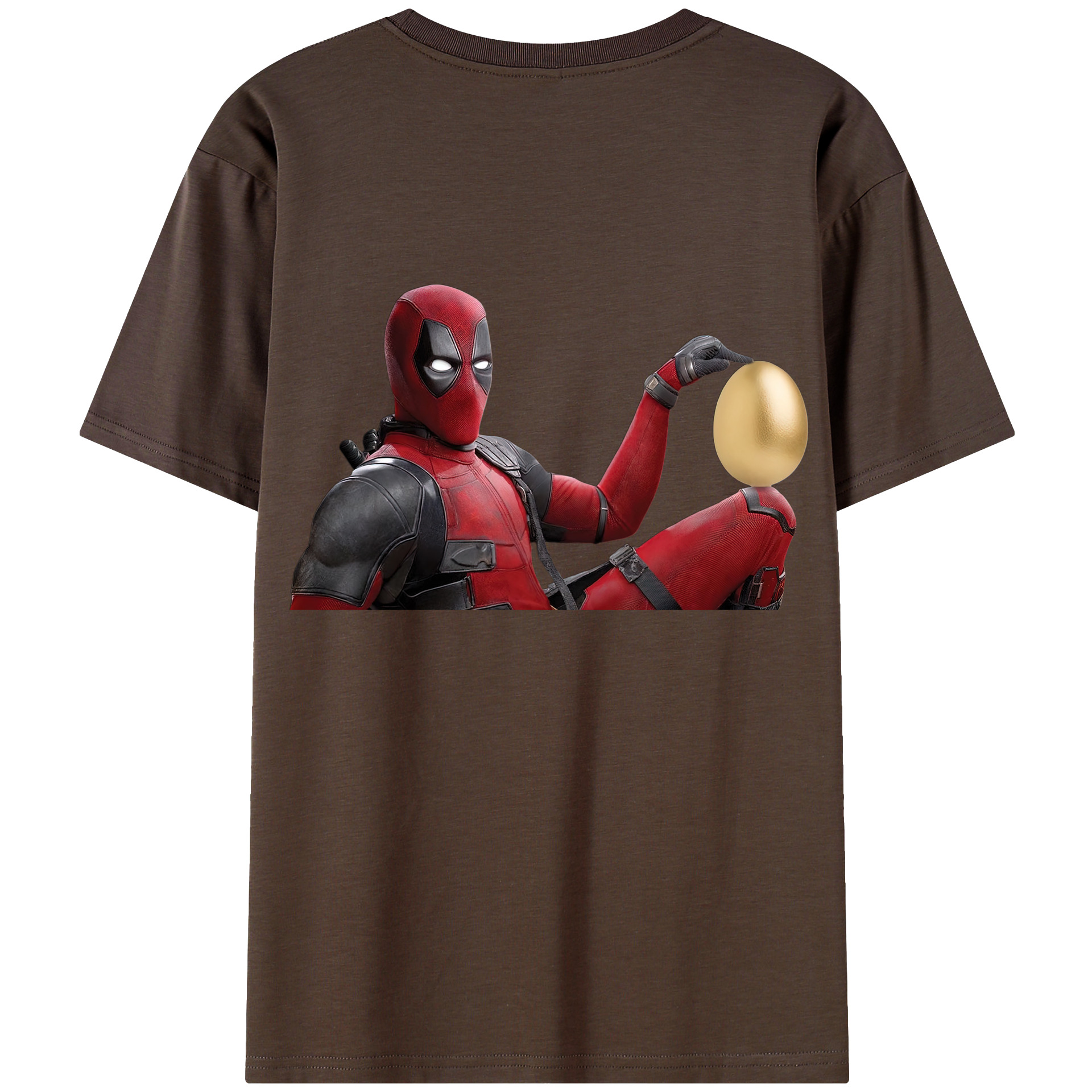 （画像用） Deadpool デッドプール 綿100％半袖Tシャツ（背面プリント）