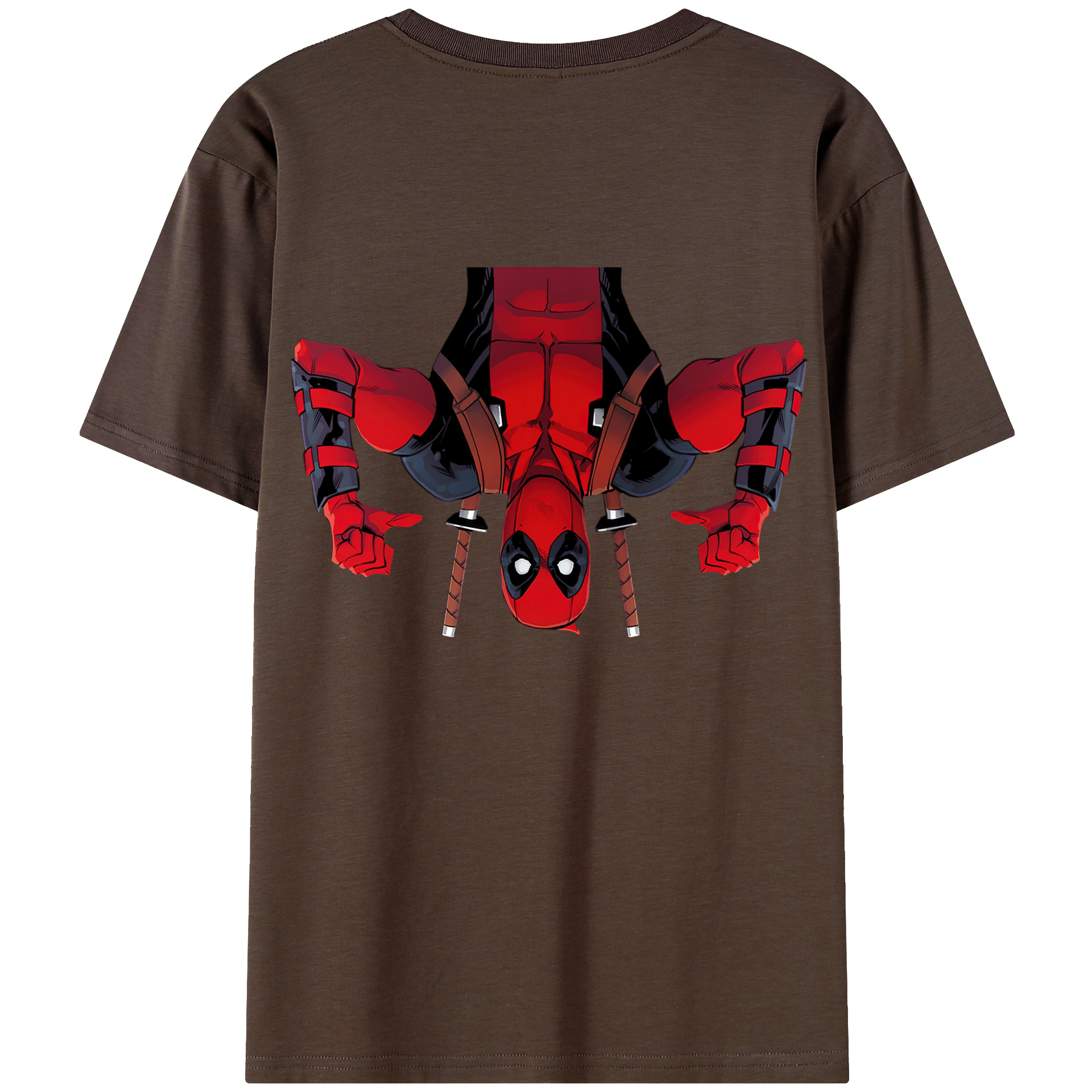 （画像用） Deadpool デッドプール 綿100％半袖Tシャツ（背面プリント）