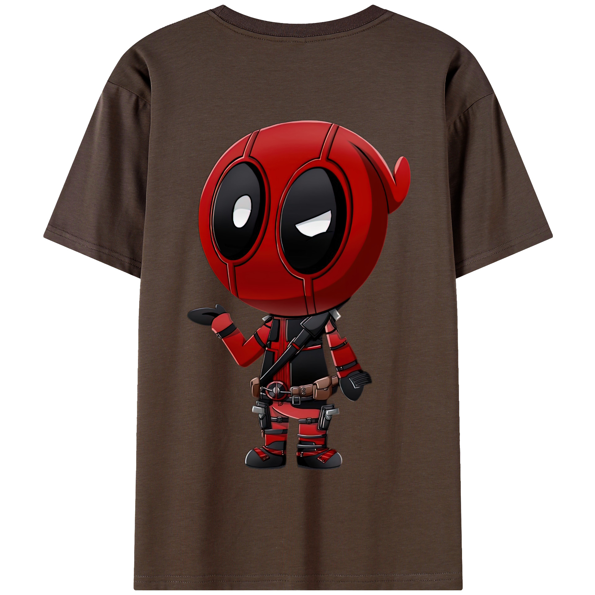 （画像用） Deadpool デッドプール 綿100％半袖Tシャツ（背面プリント）