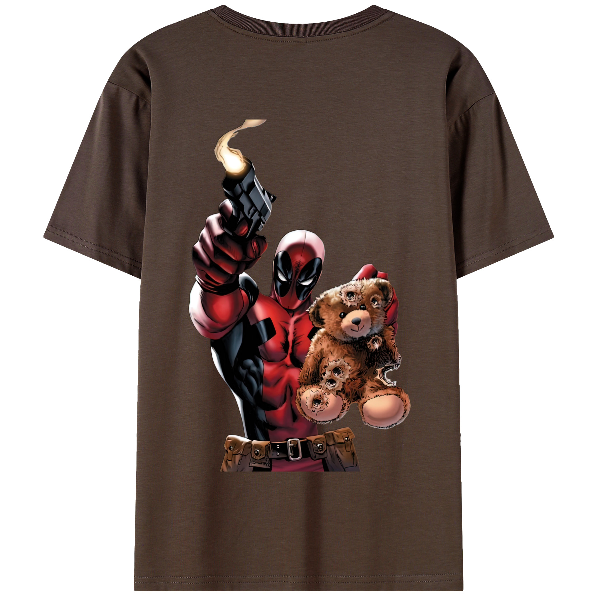 （画像用） Deadpool デッドプール 綿100％半袖Tシャツ（背面プリント）