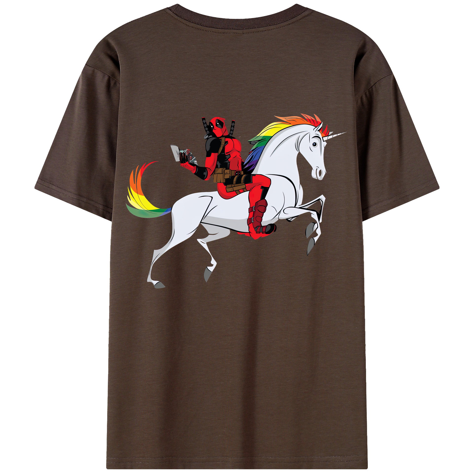 （画像用） Deadpool デッドプール 綿100％半袖Tシャツ（背面プリント）