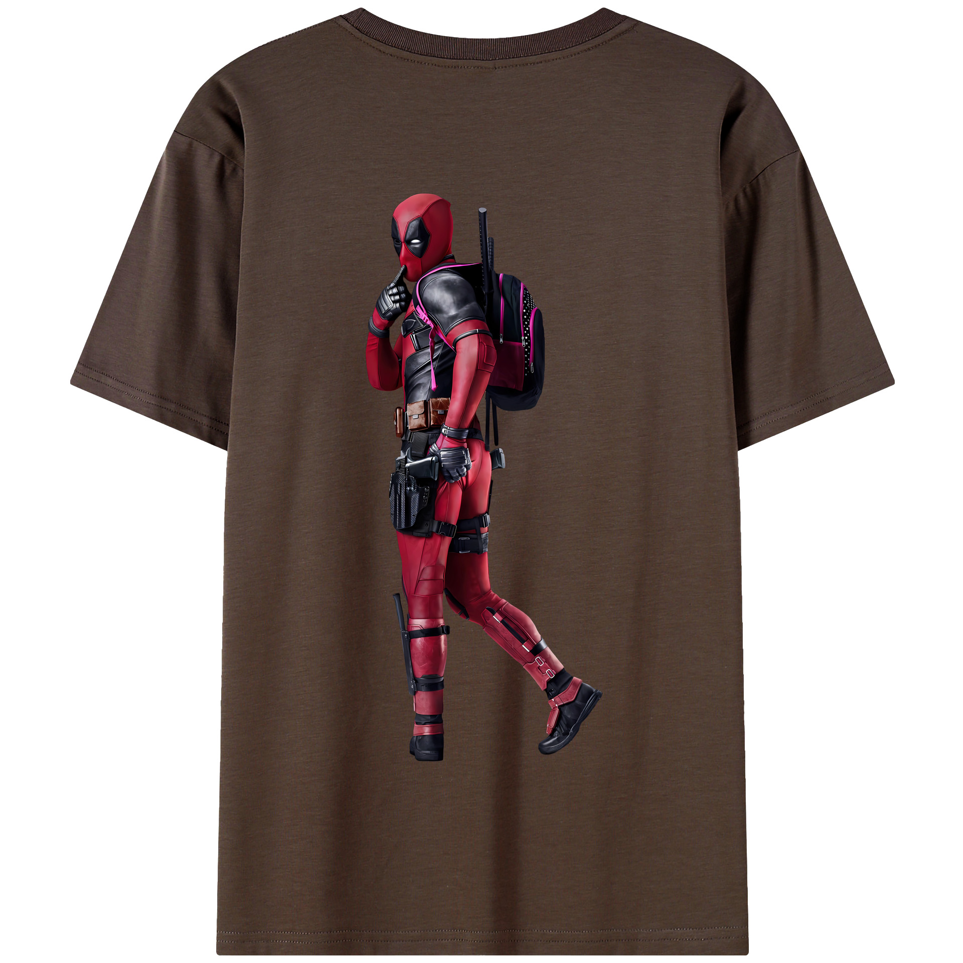 （画像用） Deadpool デッドプール 綿100％半袖Tシャツ（背面プリント）