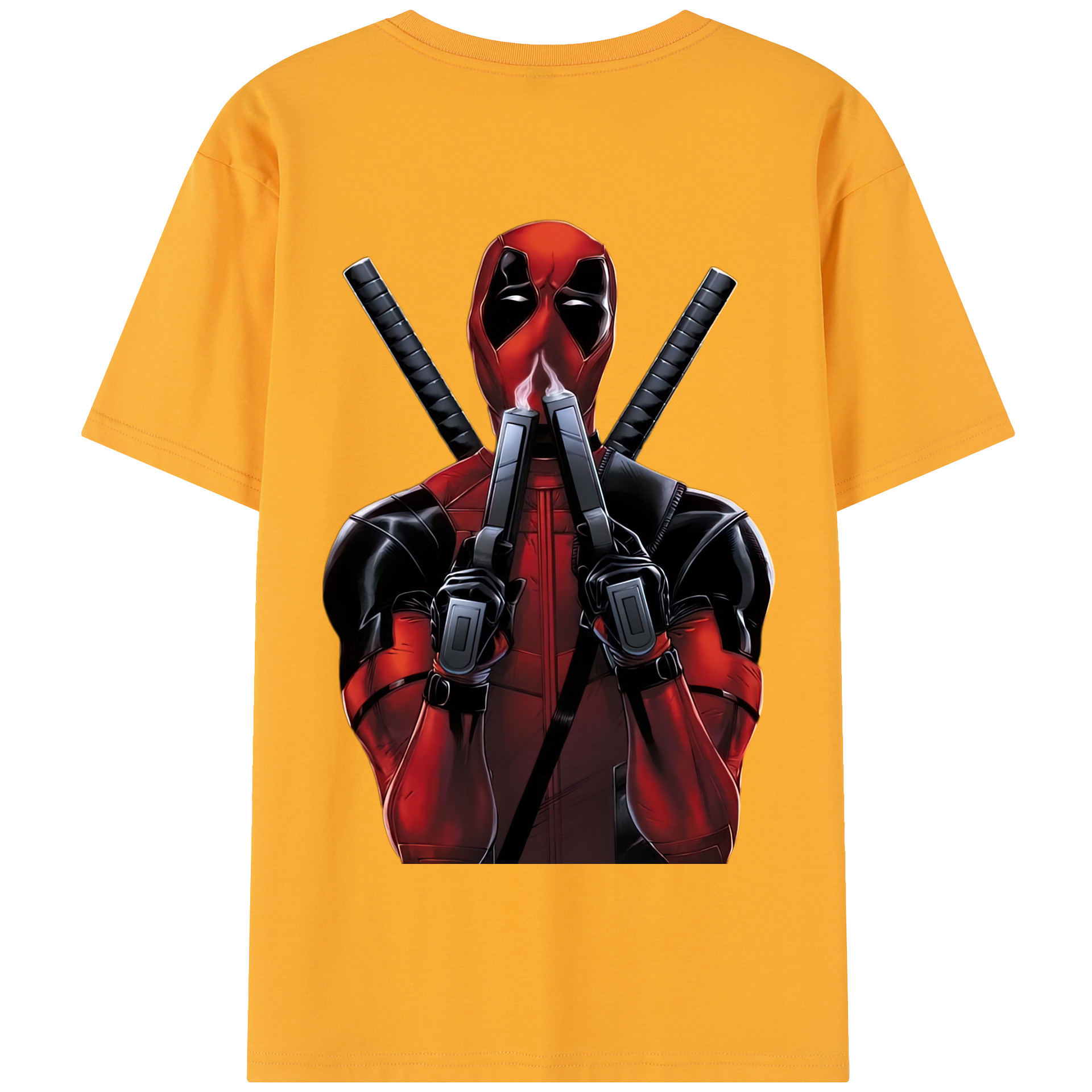 （画像用） Deadpool デッドプール 綿100％半袖Tシャツ（背面プリント）