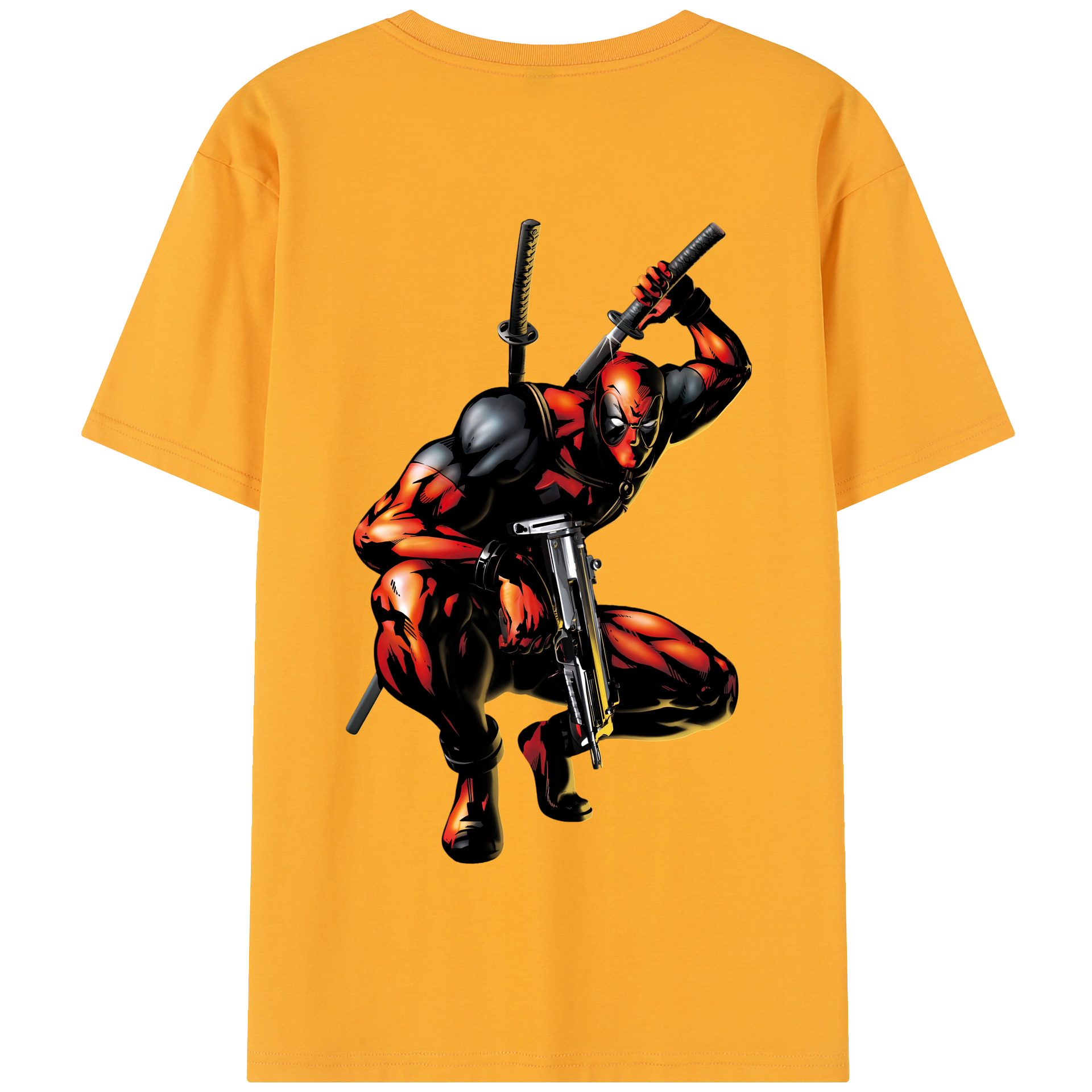 （画像用） Deadpool デッドプール 綿100％半袖Tシャツ（背面プリント）