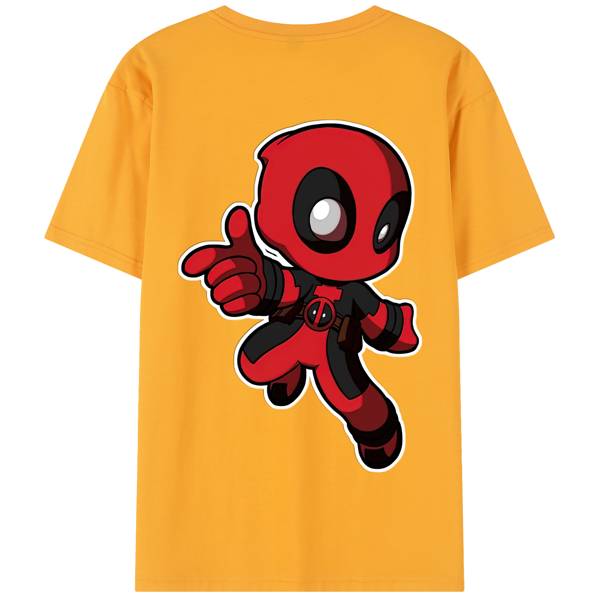 （画像用） Deadpool デッドプール 綿100％半袖Tシャツ（背面プリント）