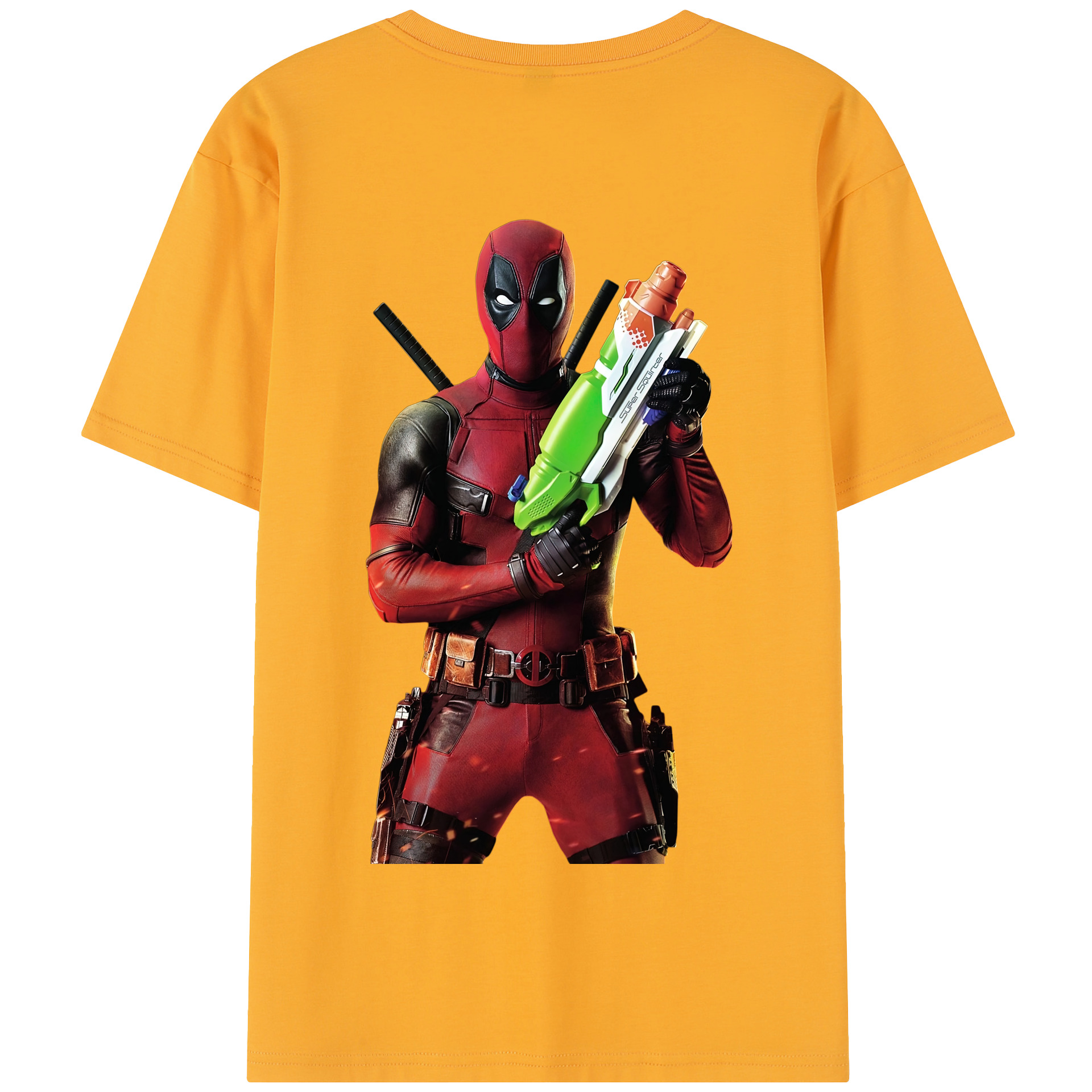 （画像用） Deadpool デッドプール 綿100％半袖Tシャツ（背面プリント）