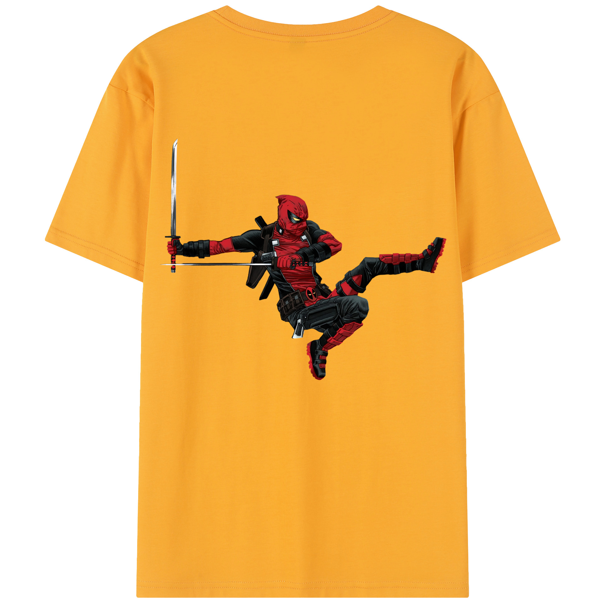 （画像用） Deadpool デッドプール 綿100％半袖Tシャツ（背面プリント）