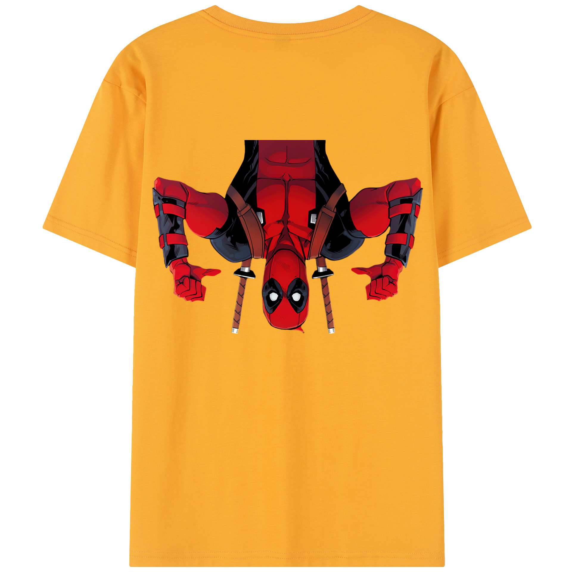 （画像用） Deadpool デッドプール 綿100％半袖Tシャツ（背面プリント）