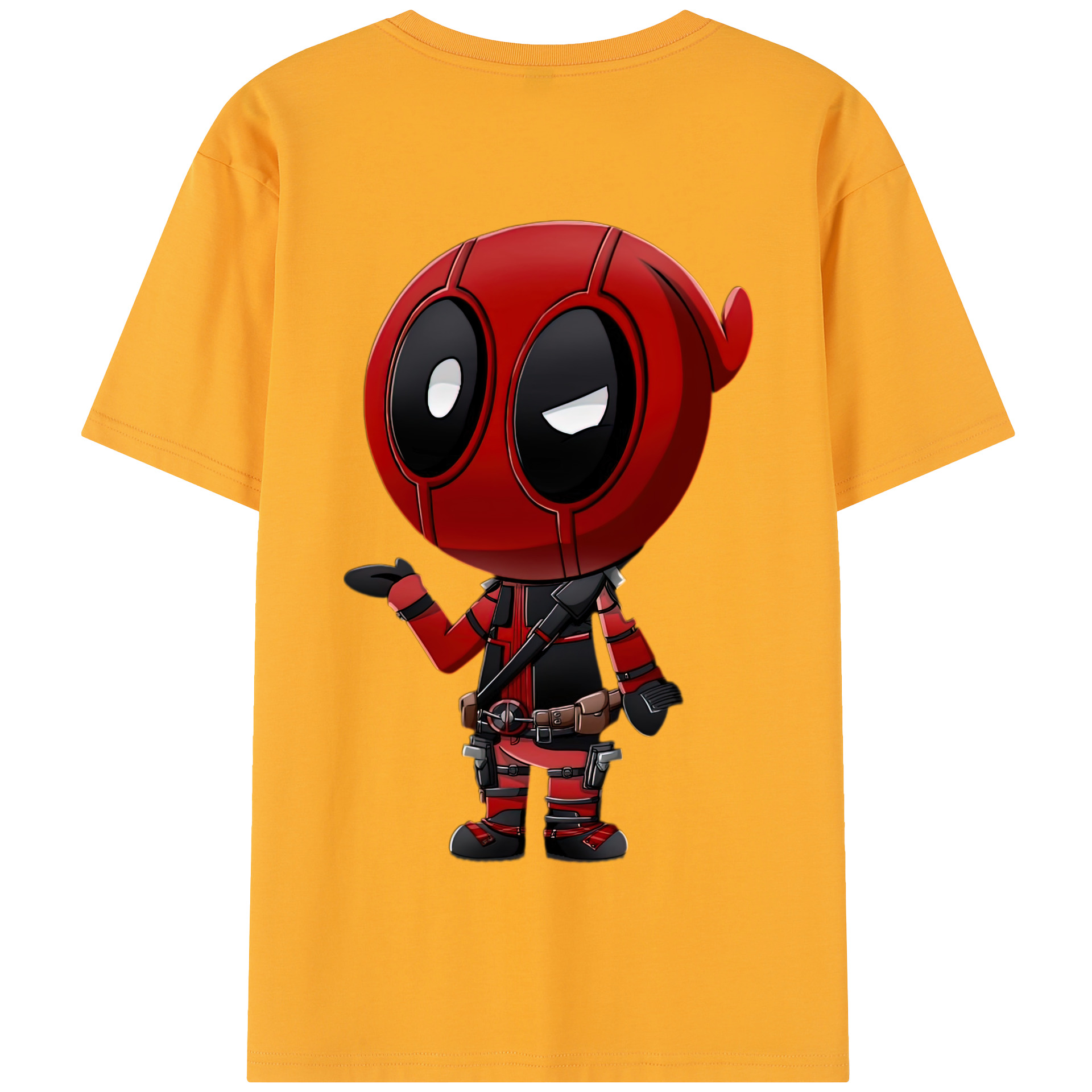 （画像用） Deadpool デッドプール 綿100％半袖Tシャツ（背面プリント）