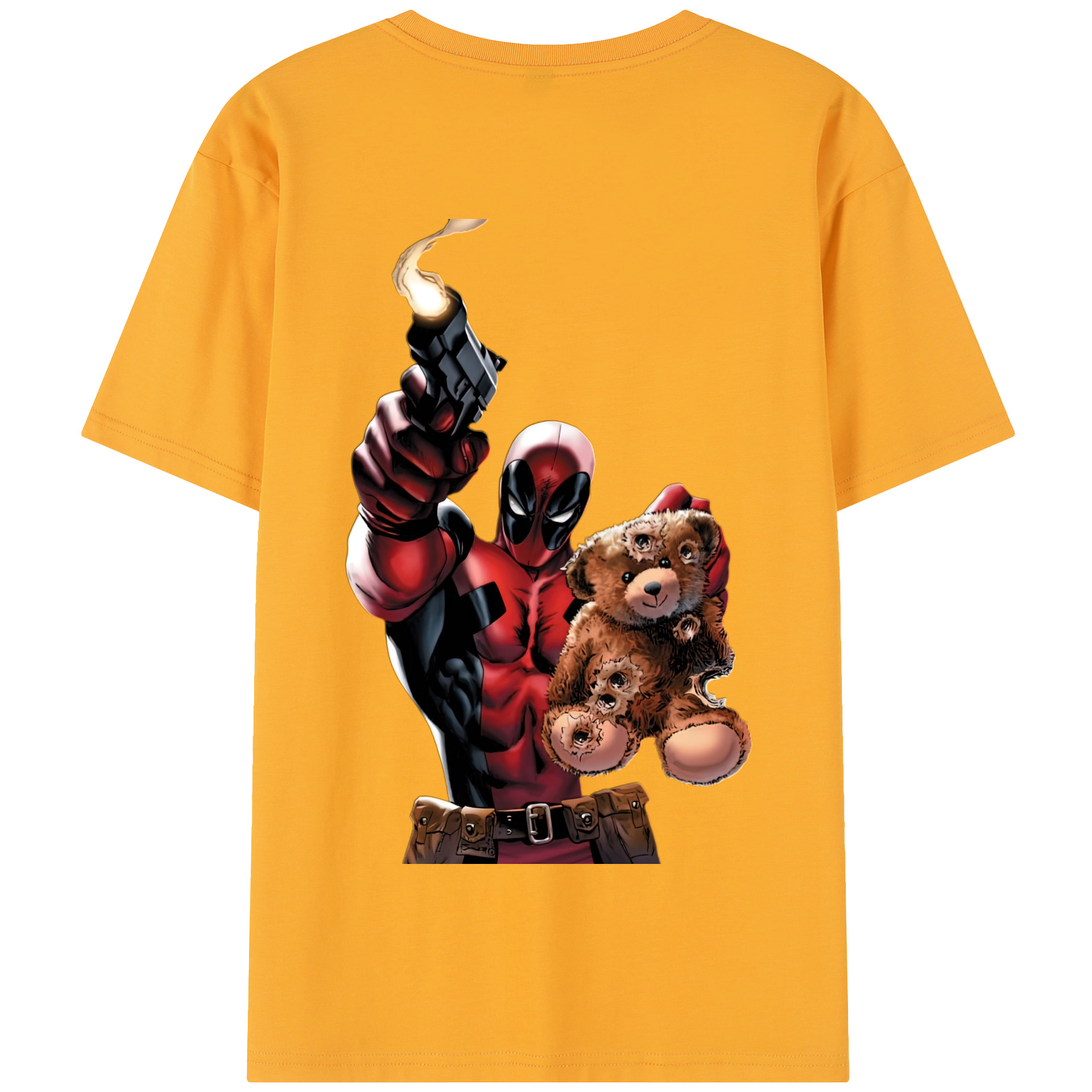 （画像用） Deadpool デッドプール 綿100％半袖Tシャツ（背面プリント）