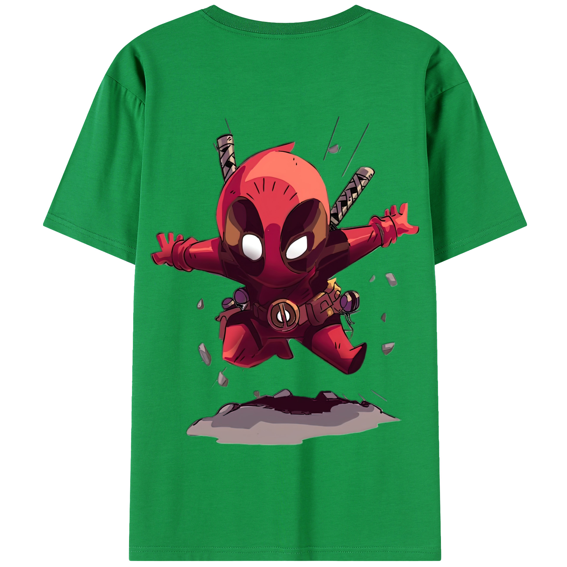 （画像用） Deadpool デッドプール 綿100％半袖Tシャツ（背面プリント）