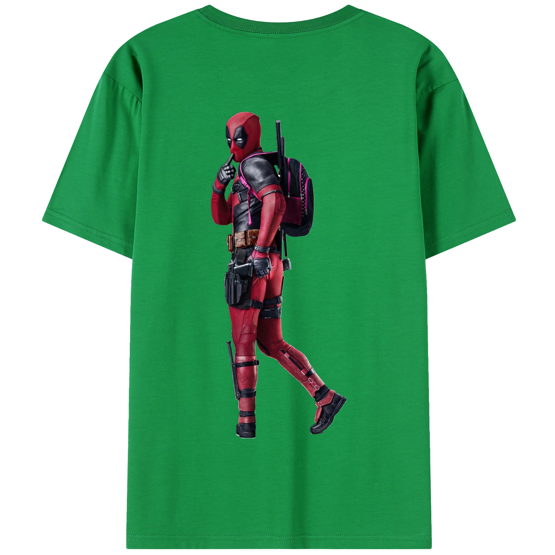 （画像用） Deadpool デッドプール 綿100％半袖Tシャツ（背面プリント）