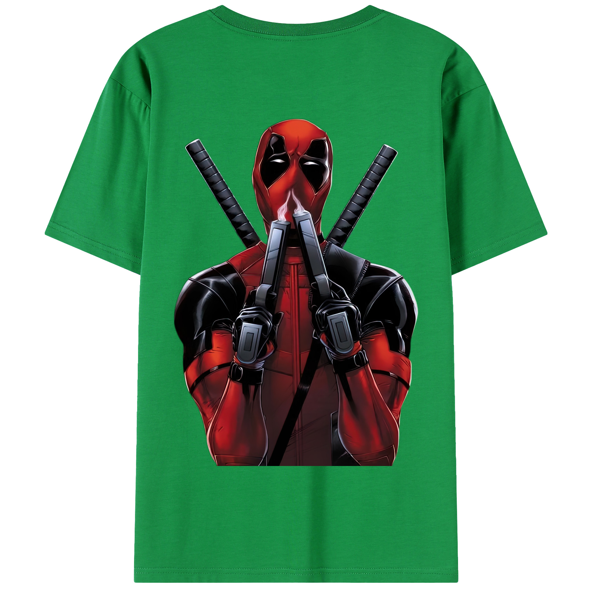 （画像用） Deadpool デッドプール 綿100％半袖Tシャツ（背面プリント）