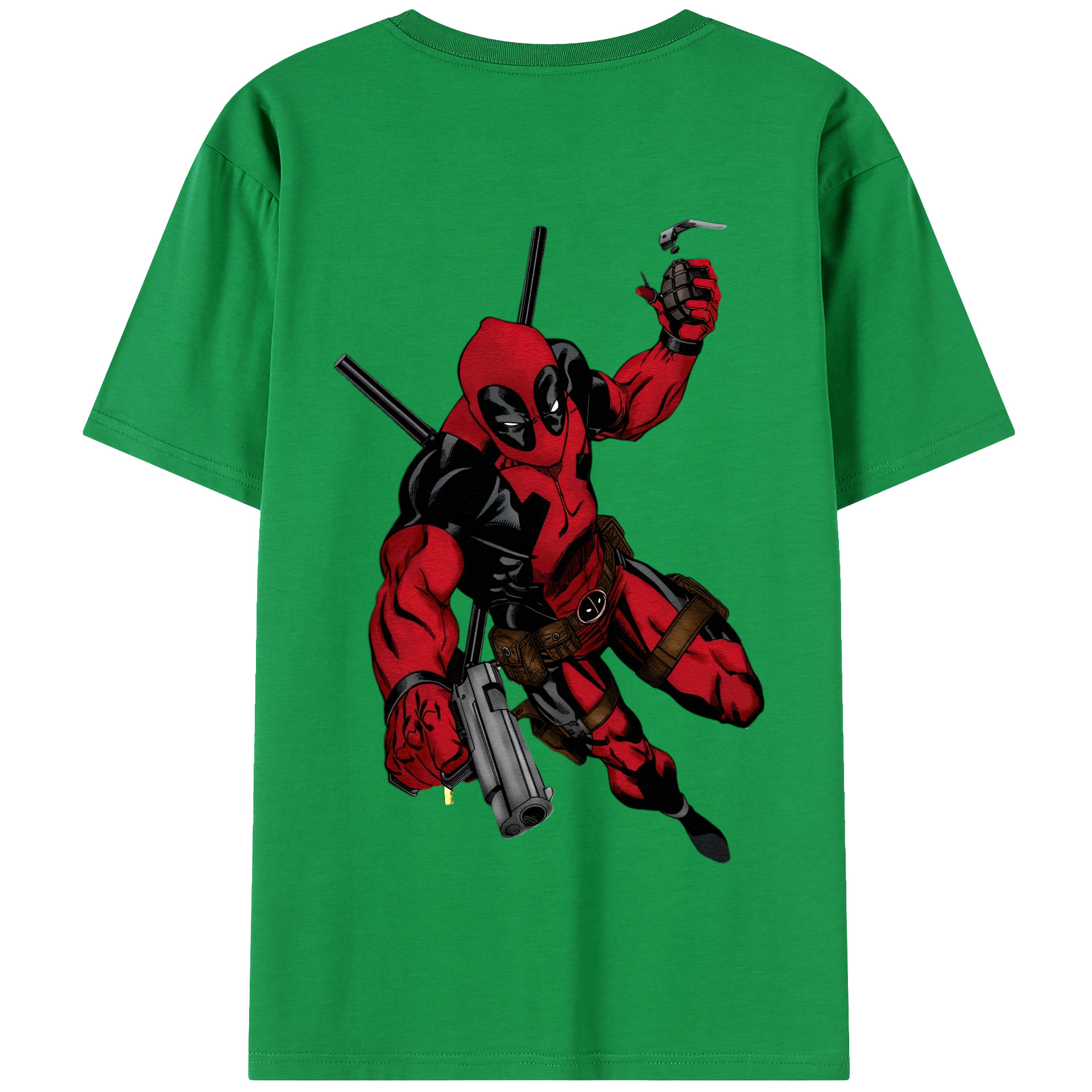 （画像用） Deadpool デッドプール 綿100％半袖Tシャツ（背面プリント）