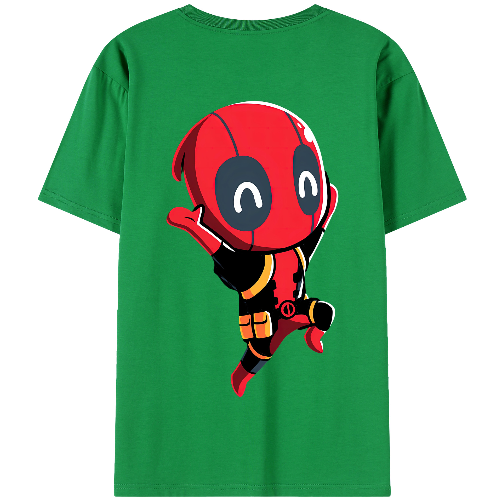（画像用） Deadpool デッドプール 綿100％半袖Tシャツ（背面プリント）
