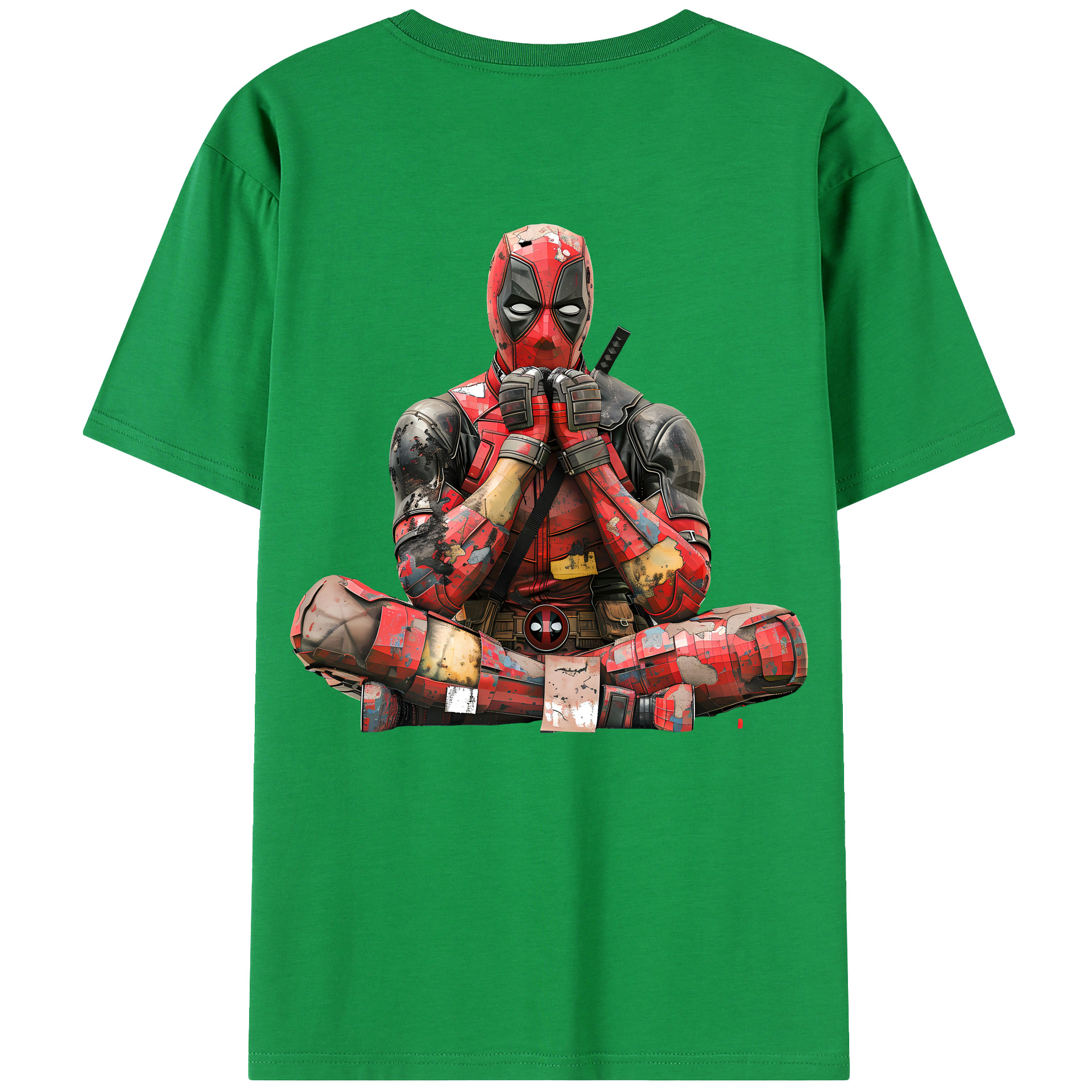 （画像用） Deadpool デッドプール 綿100％半袖Tシャツ（背面プリント）