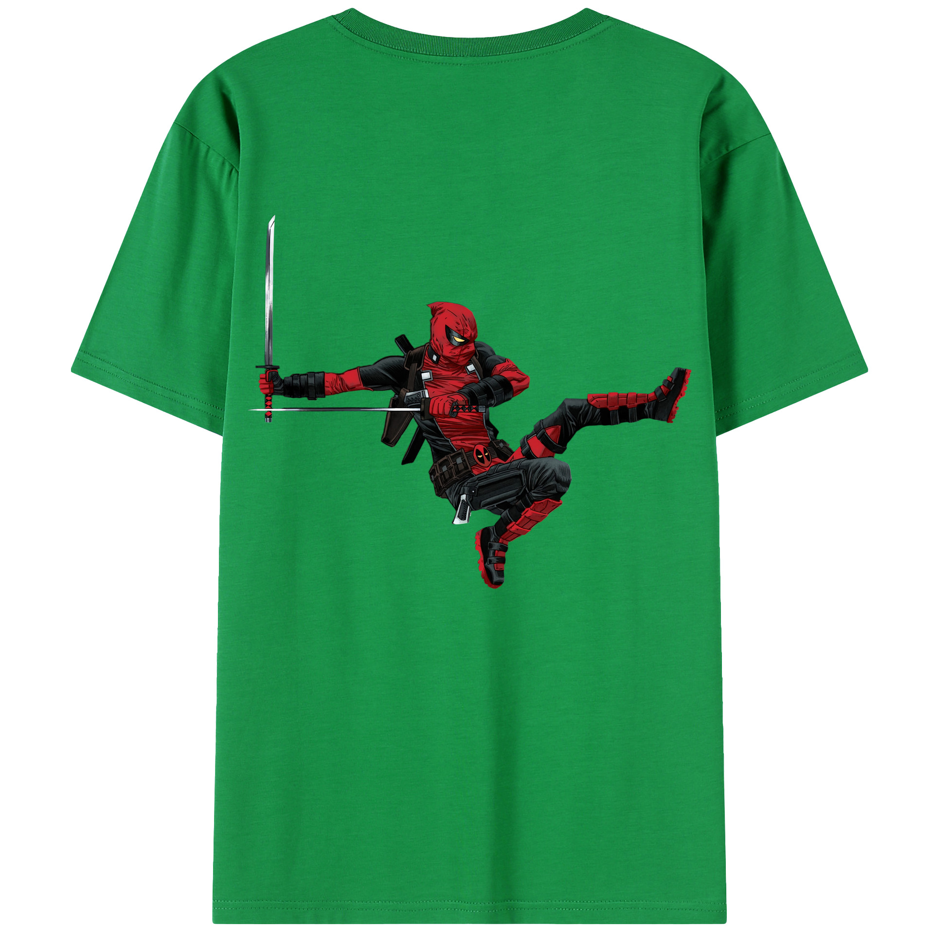 （画像用） Deadpool デッドプール 綿100％半袖Tシャツ（背面プリント）
