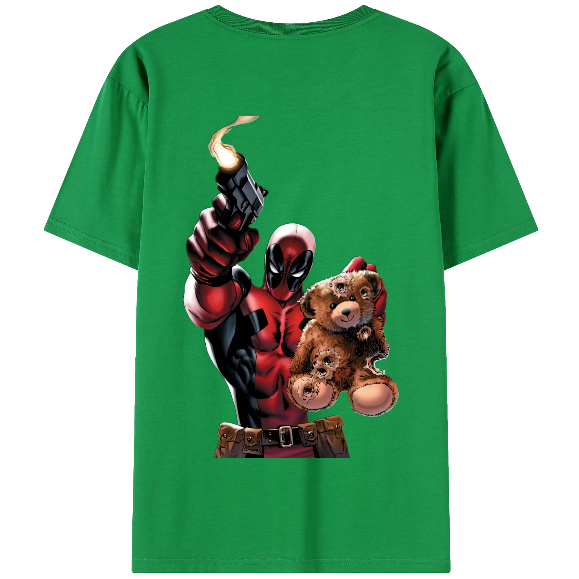 （画像用） Deadpool デッドプール 綿100％半袖Tシャツ（背面プリント）
