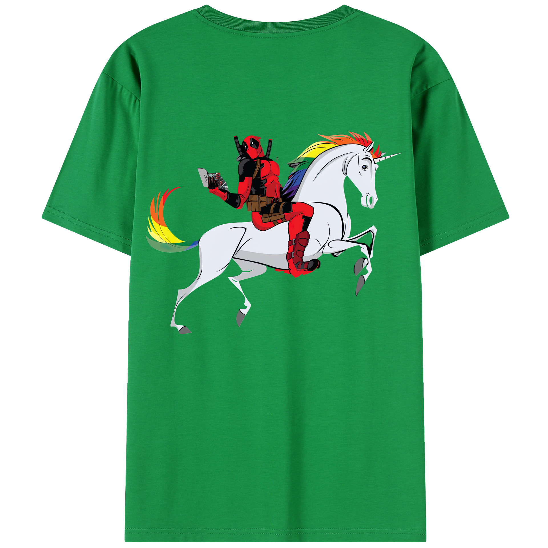 （画像用） Deadpool デッドプール 綿100％半袖Tシャツ（背面プリント）
