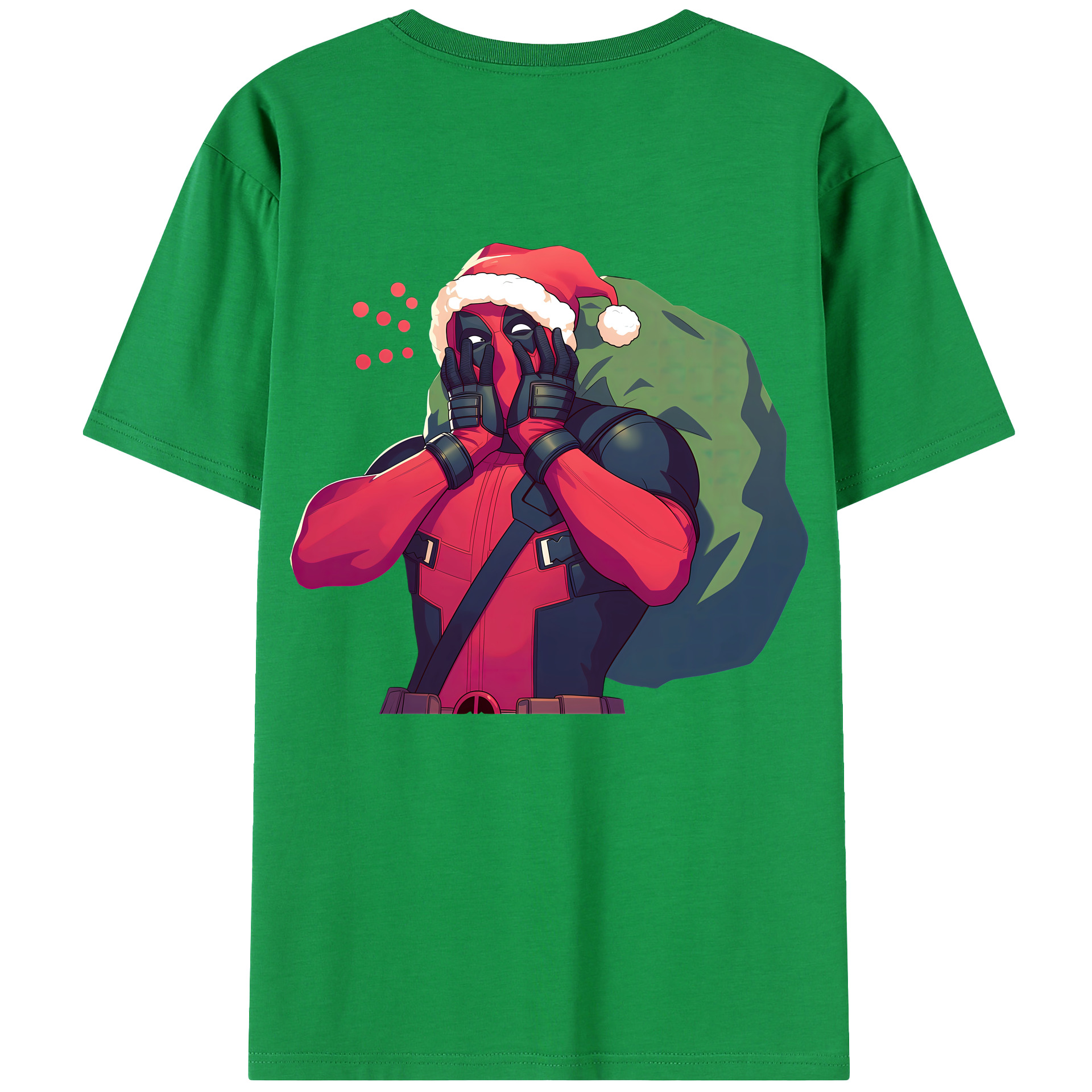 （画像用） Deadpool デッドプール 綿100％半袖Tシャツ（背面プリント）
