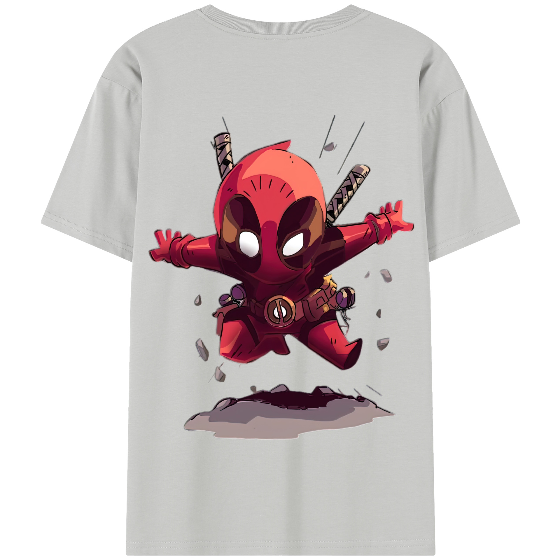 （画像用） Deadpool デッドプール 綿100％半袖Tシャツ（背面プリント）