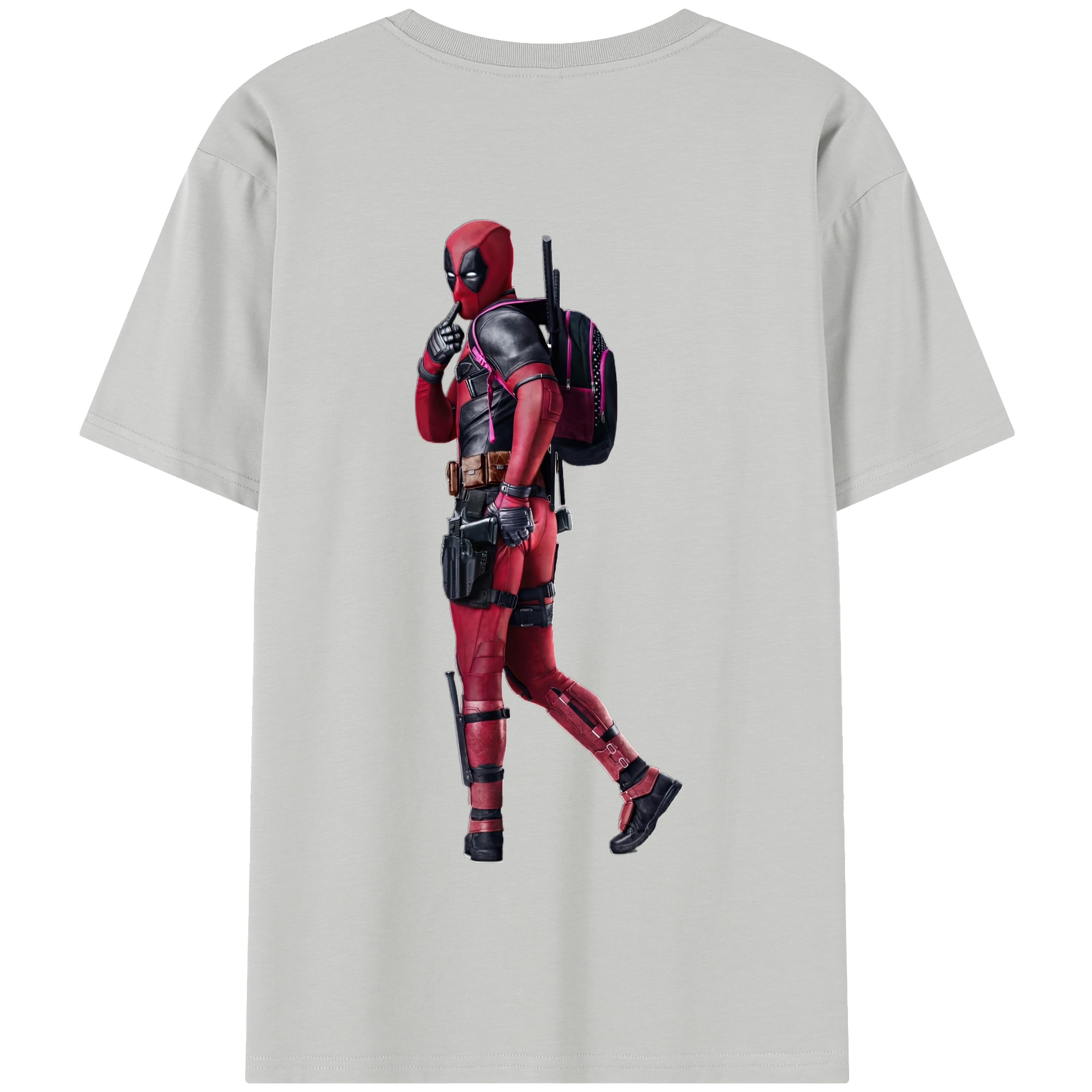 （画像用） Deadpool デッドプール 綿100％半袖Tシャツ（背面プリント）