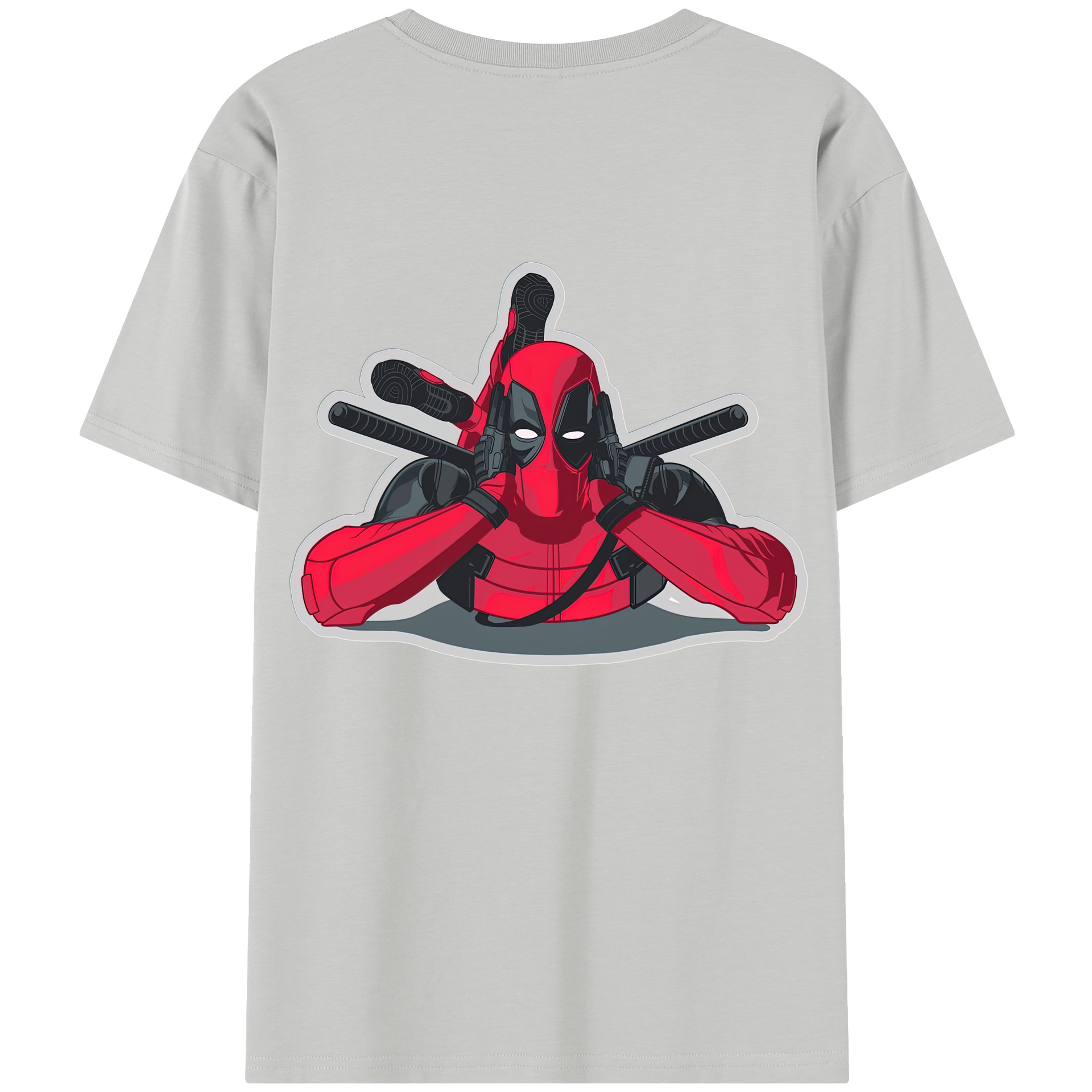 （画像用） Deadpool デッドプール 綿100％半袖Tシャツ（背面プリント）