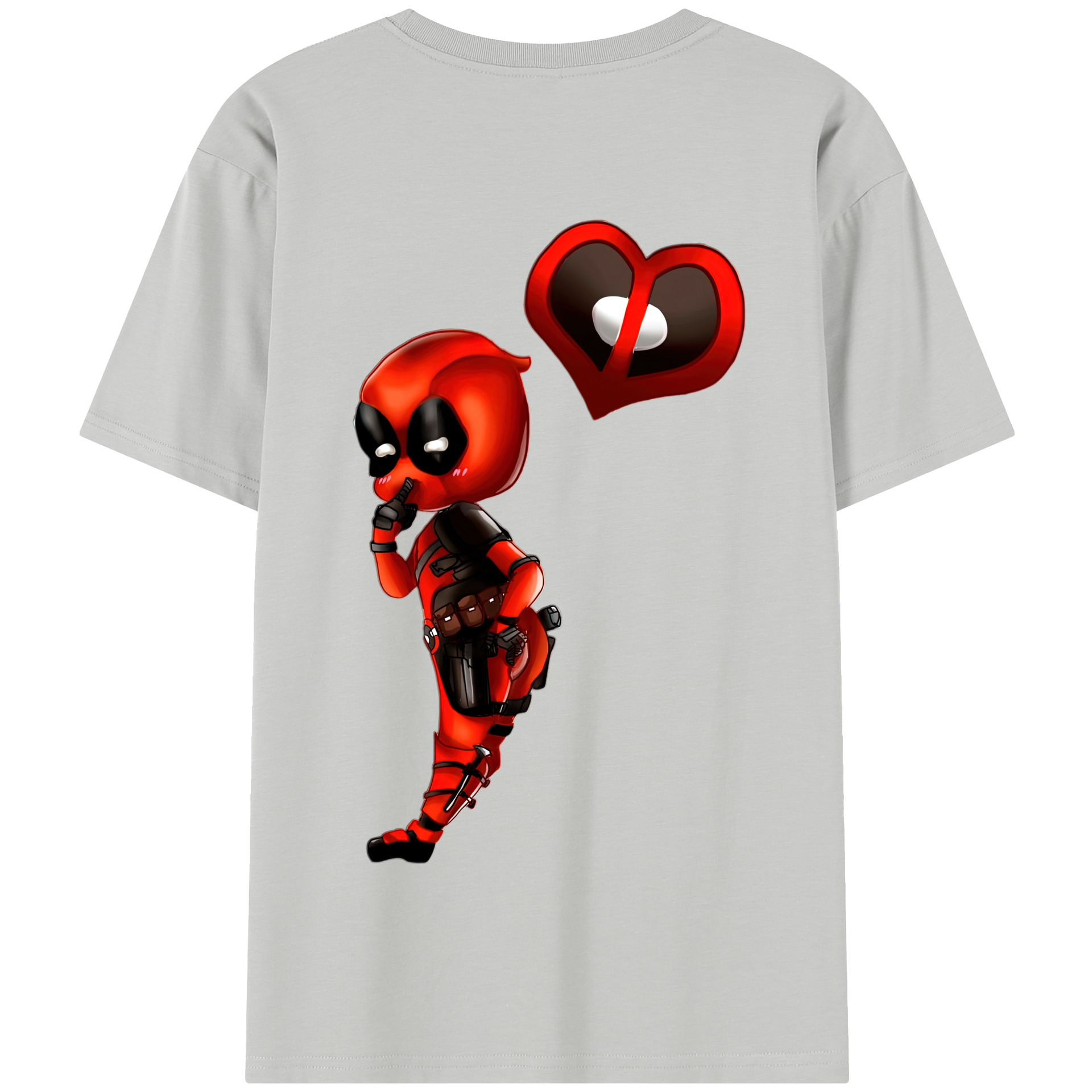 （画像用） Deadpool デッドプール 綿100％半袖Tシャツ（背面プリント）