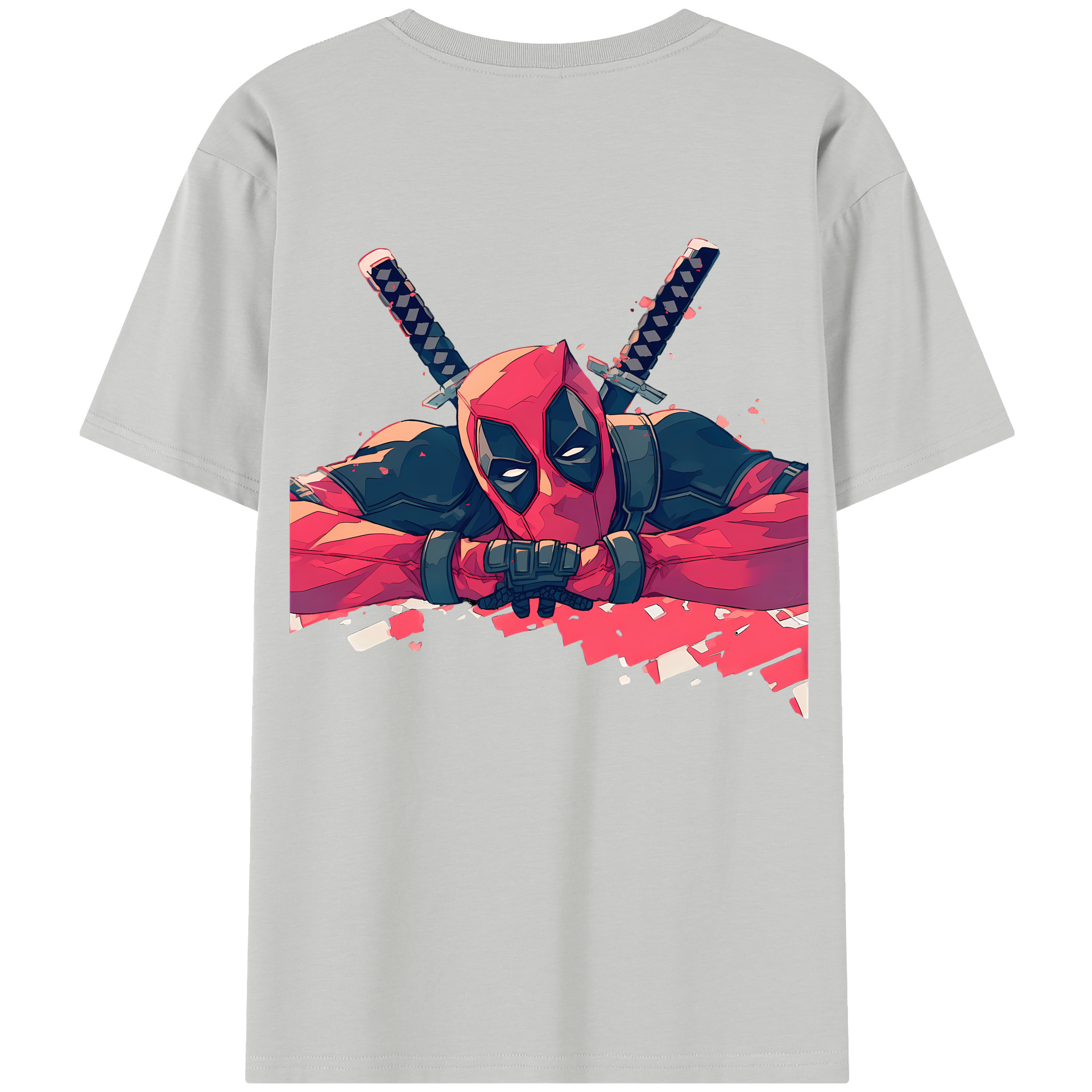 （画像用） Deadpool デッドプール 綿100％半袖Tシャツ（背面プリント）