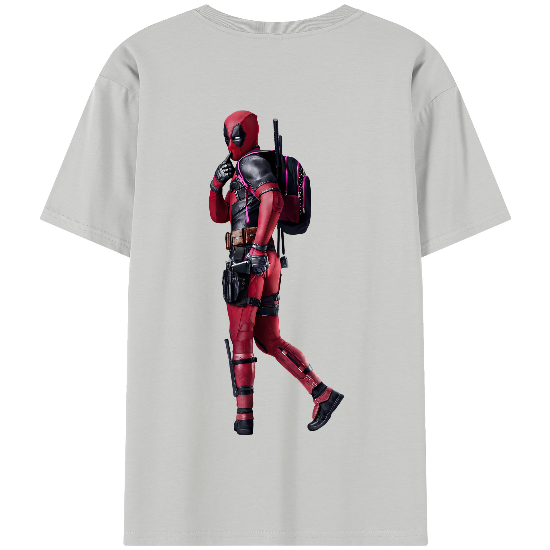（画像用） Deadpool デッドプール 綿100％半袖Tシャツ（背面プリント）