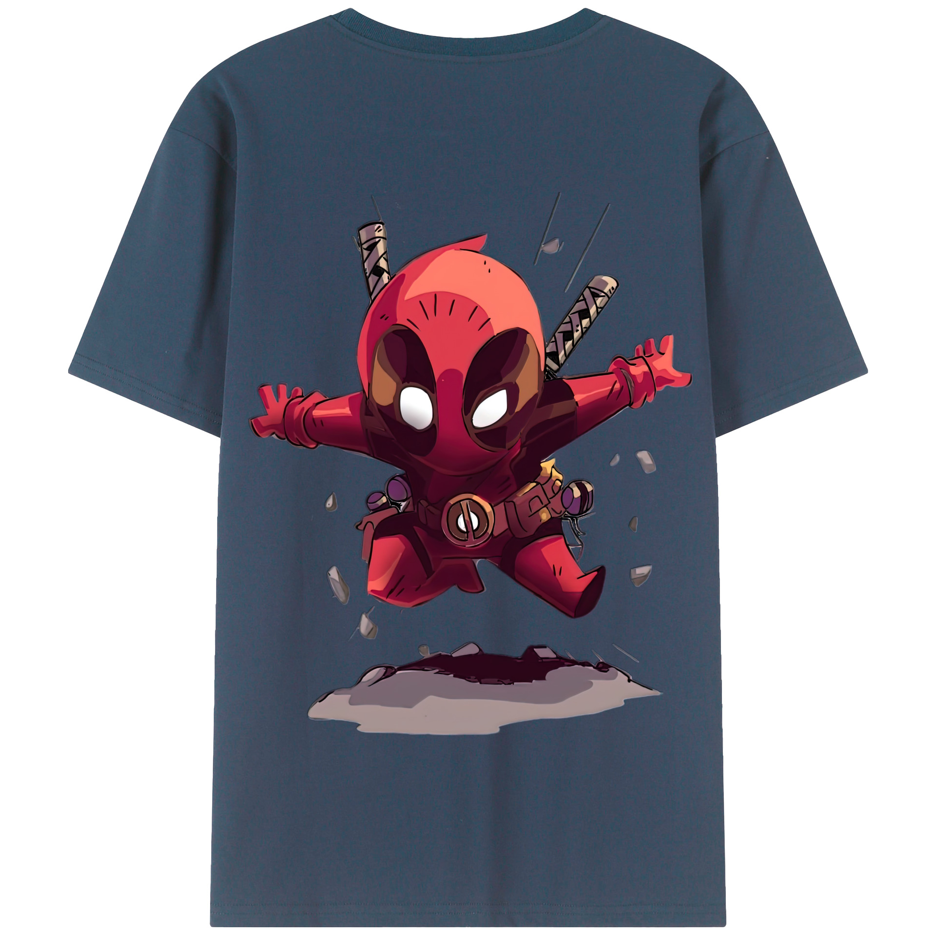 （画像用） Deadpool デッドプール 綿100％半袖Tシャツ（背面プリント）