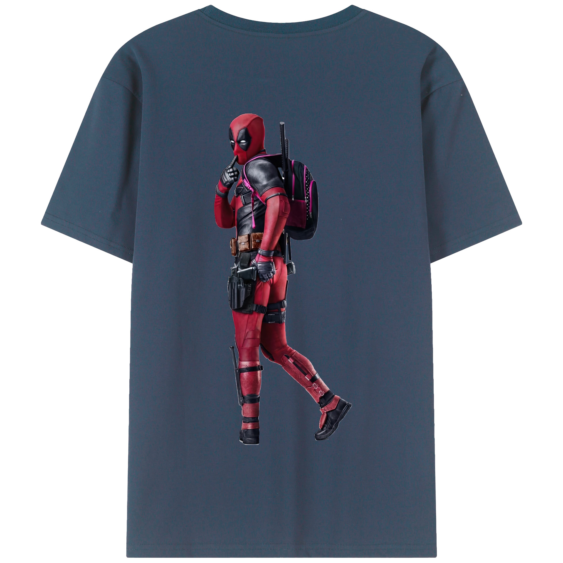 （画像用） Deadpool デッドプール 綿100％半袖Tシャツ（背面プリント）