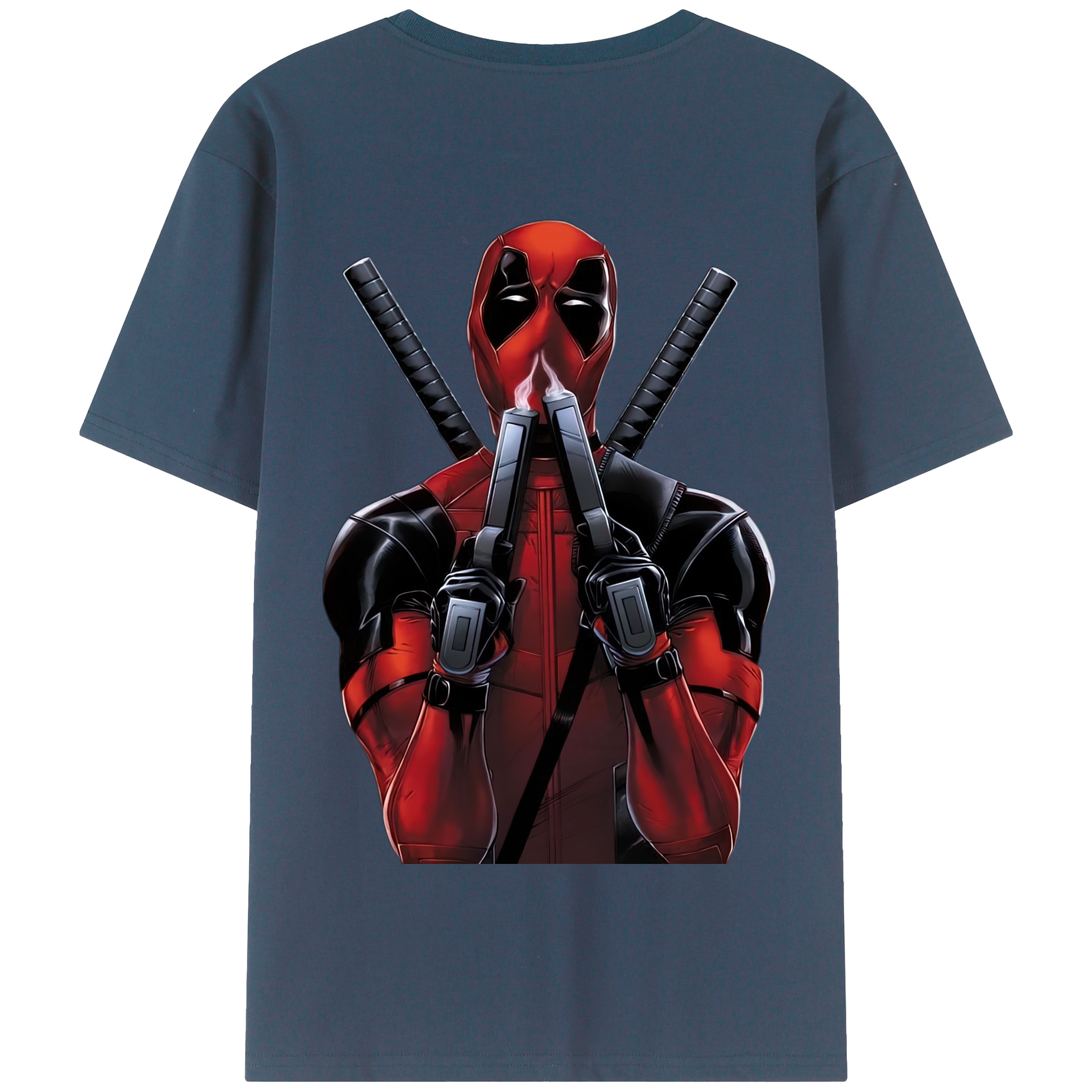（画像用） Deadpool デッドプール 綿100％半袖Tシャツ（背面プリント）