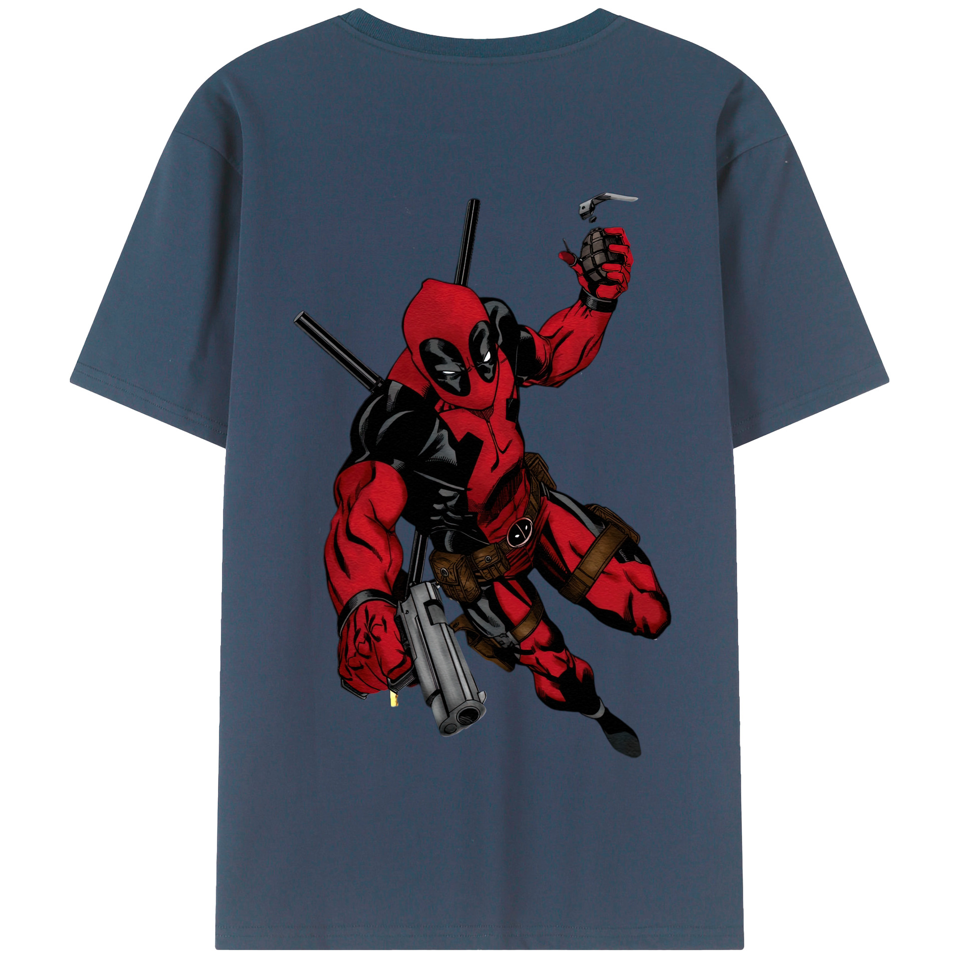 （画像用） Deadpool デッドプール 綿100％半袖Tシャツ（背面プリント）