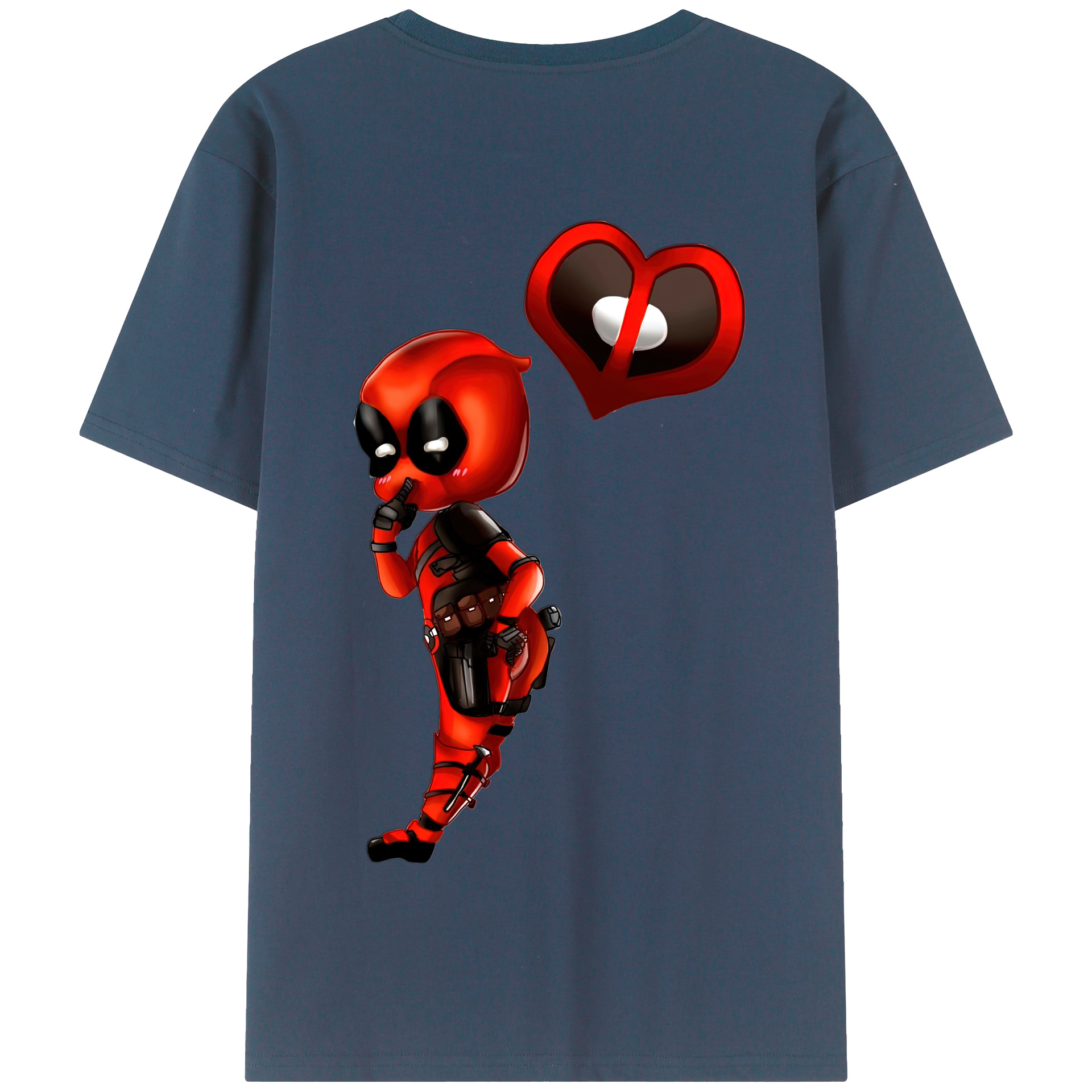 （画像用） Deadpool デッドプール 綿100％半袖Tシャツ（背面プリント）