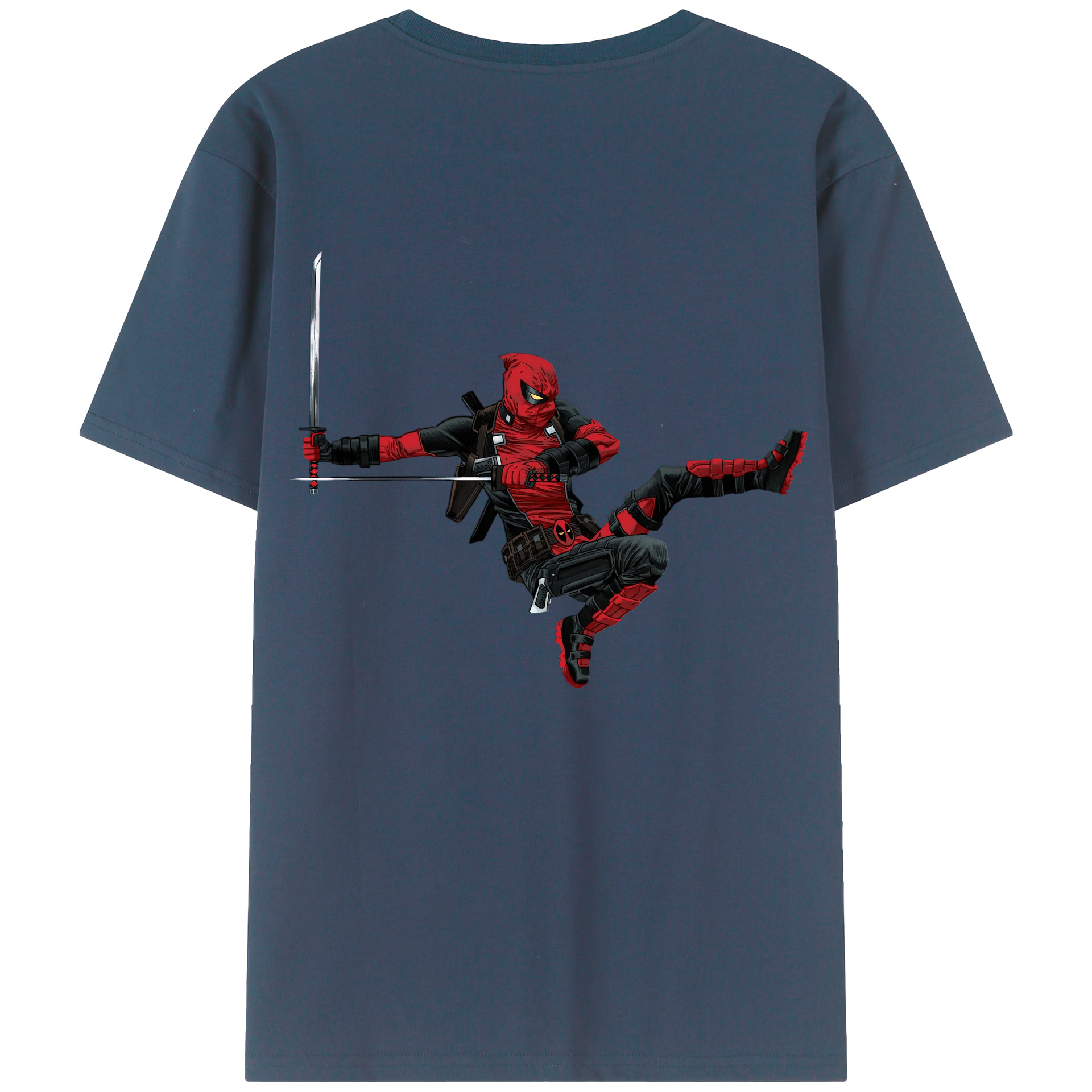 （画像用） Deadpool デッドプール 綿100％半袖Tシャツ（背面プリント）