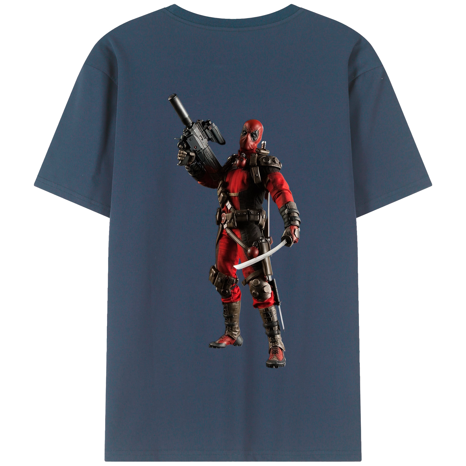（画像用） Deadpool デッドプール 綿100％半袖Tシャツ（背面プリント）