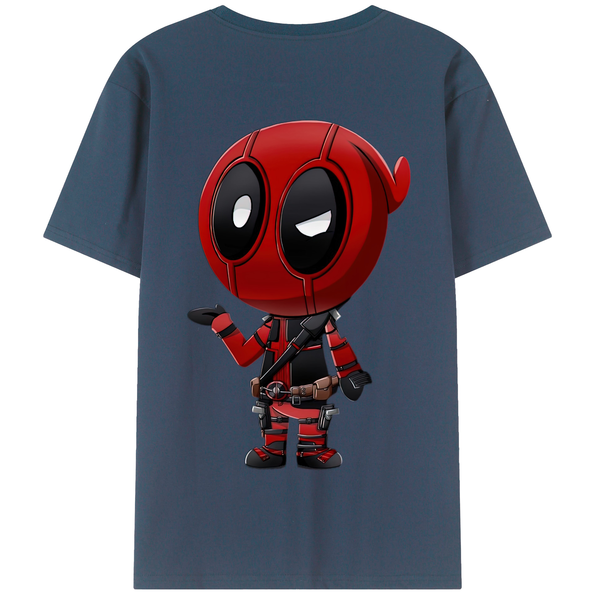 （画像用） Deadpool デッドプール 綿100％半袖Tシャツ（背面プリント）