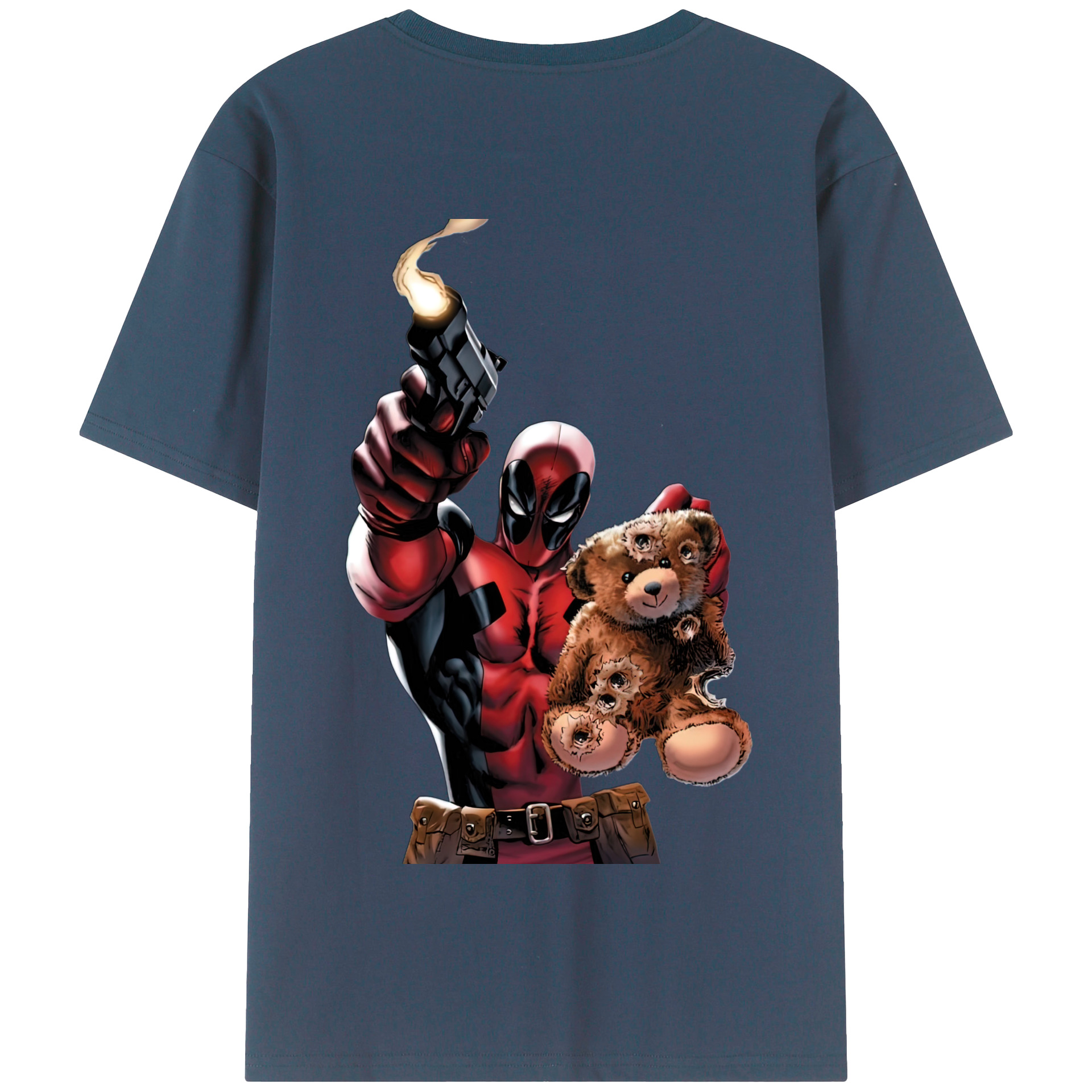 （画像用） Deadpool デッドプール 綿100％半袖Tシャツ（背面プリント）
