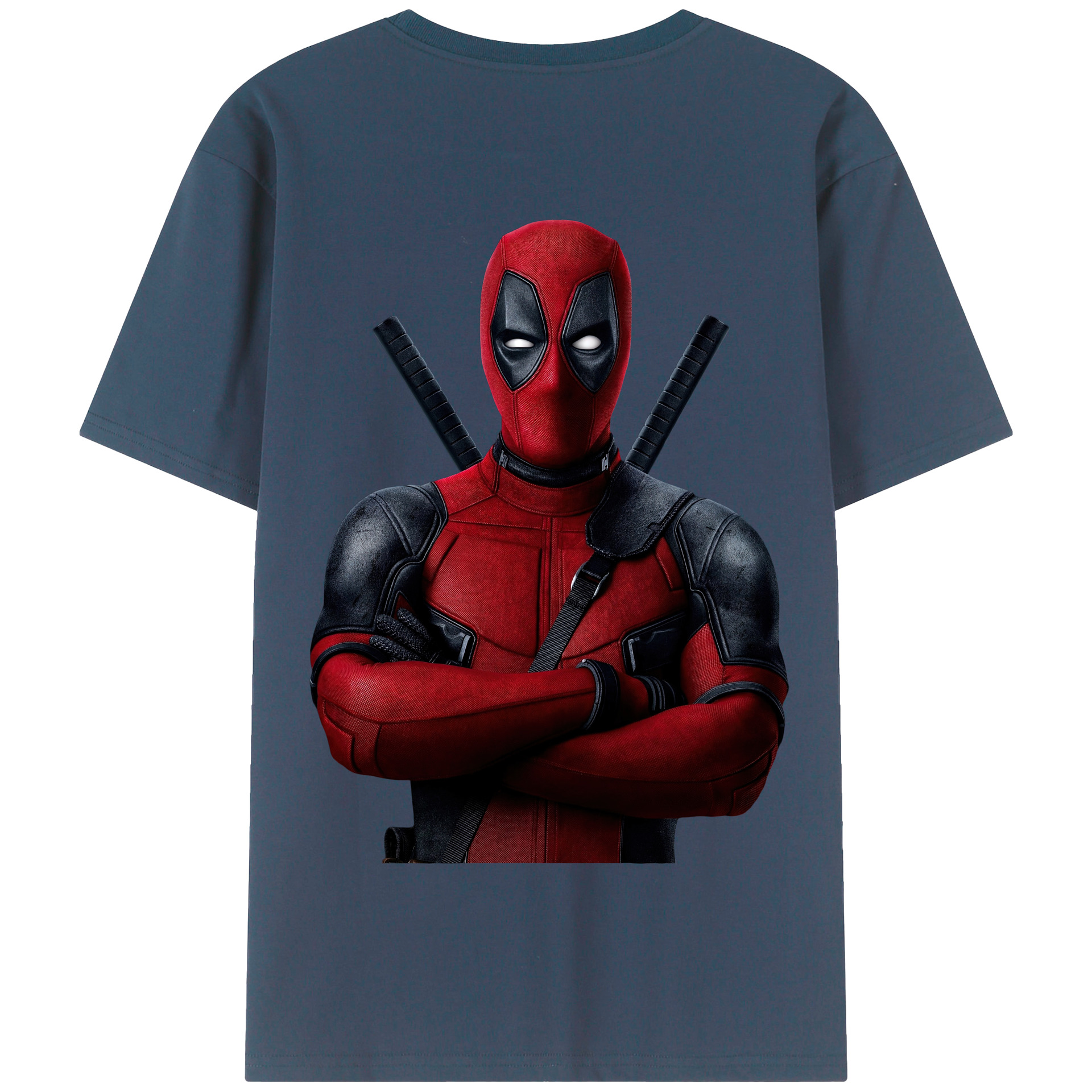 （画像用） Deadpool デッドプール 綿100％半袖Tシャツ（背面プリント）