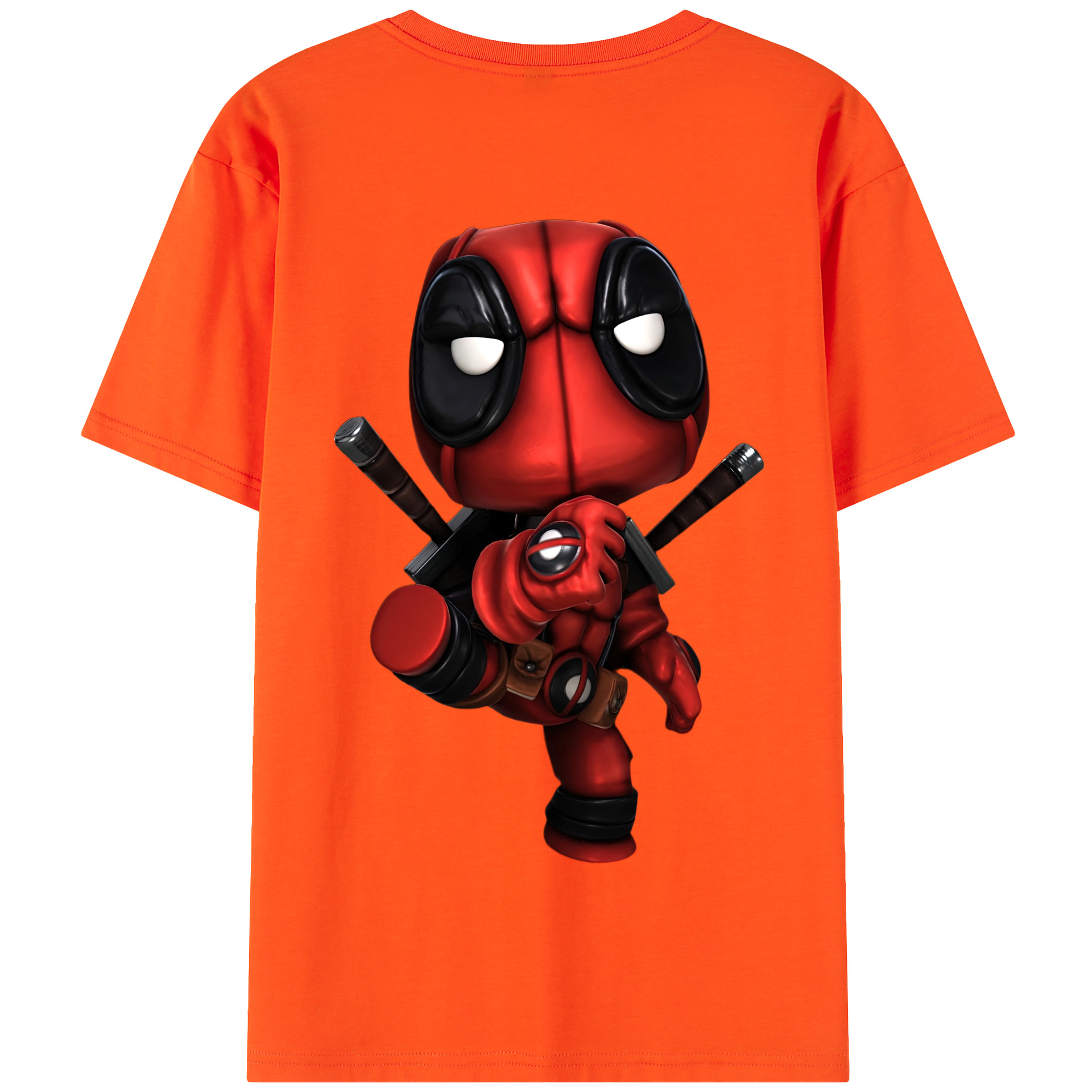 （画像用） Deadpool デッドプール 綿100％半袖Tシャツ（背面プリント）