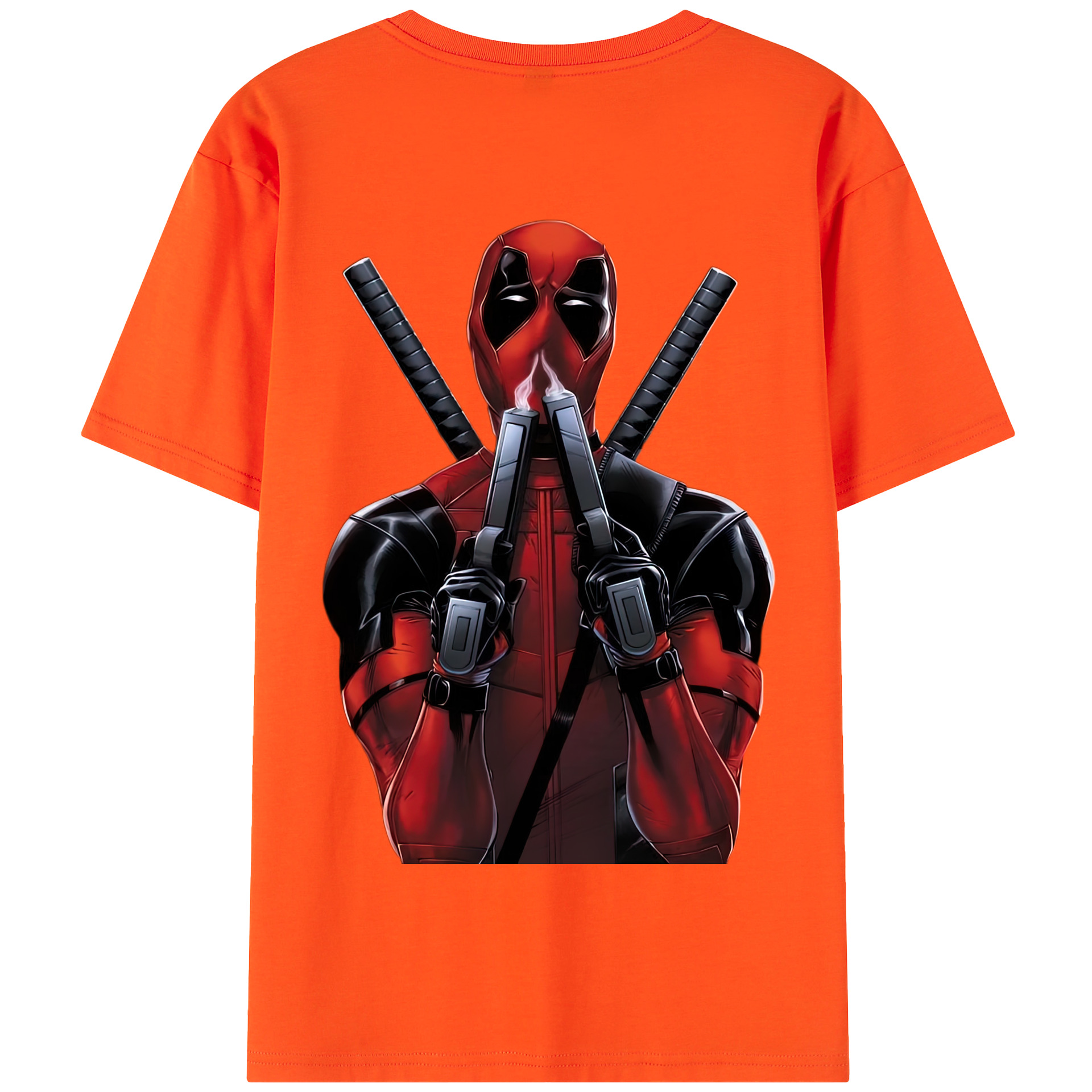 （画像用） Deadpool デッドプール 綿100％半袖Tシャツ（背面プリント）