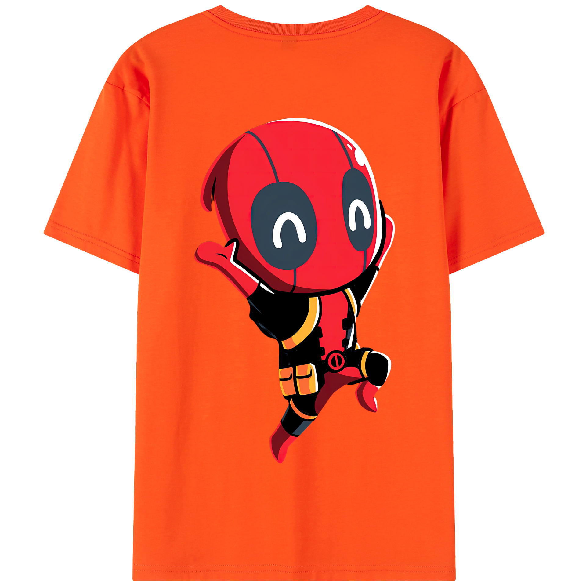 （画像用） Deadpool デッドプール 綿100％半袖Tシャツ（背面プリント）