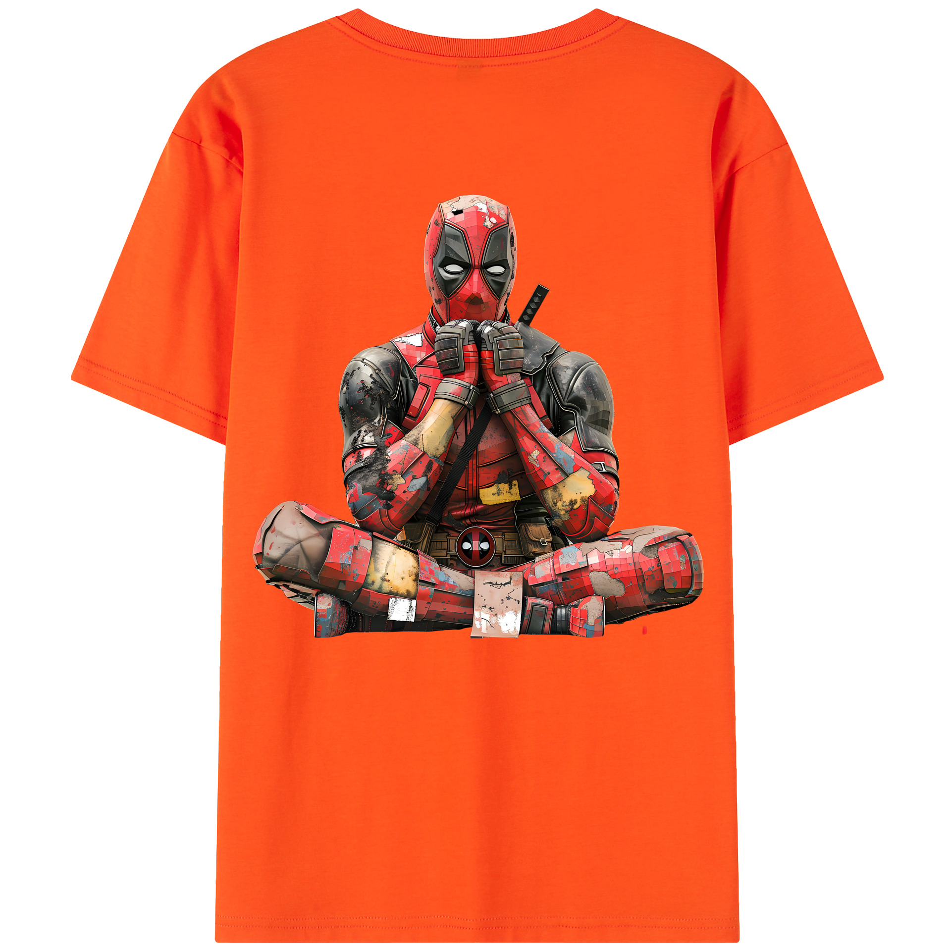 （画像用） Deadpool デッドプール 綿100％半袖Tシャツ（背面プリント）